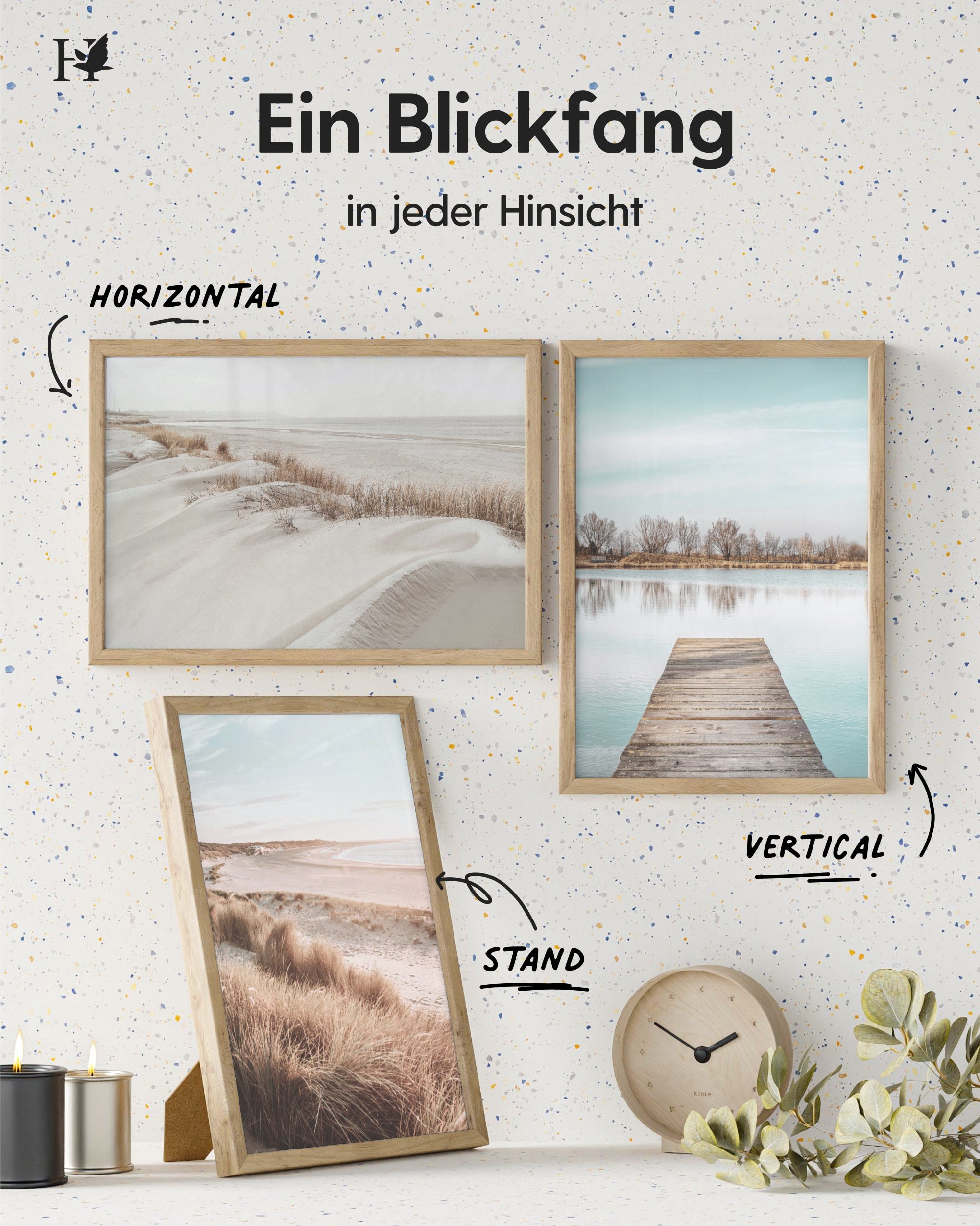 Bilderrahmen Holz Eiche Model Forever