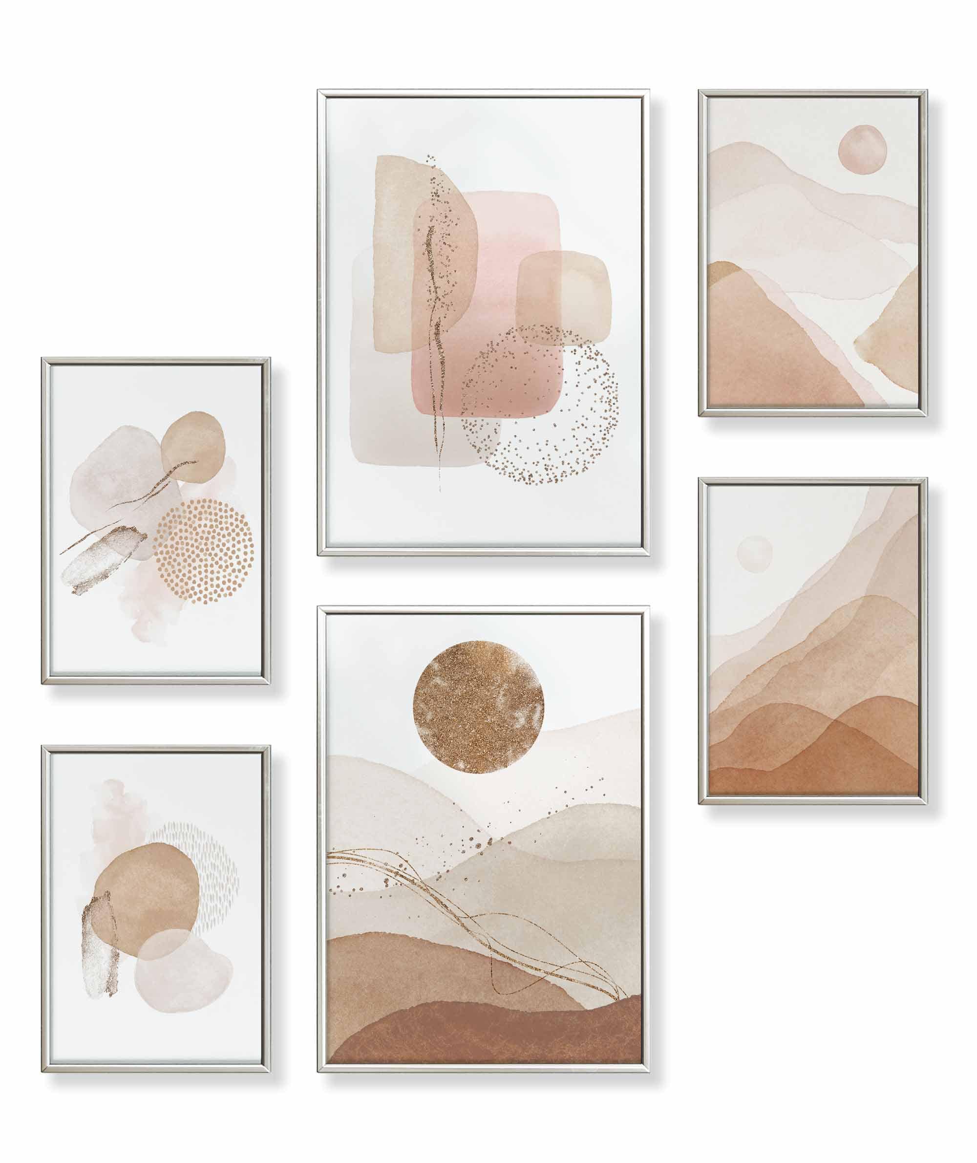 Abstrakt Aquarell Gold III