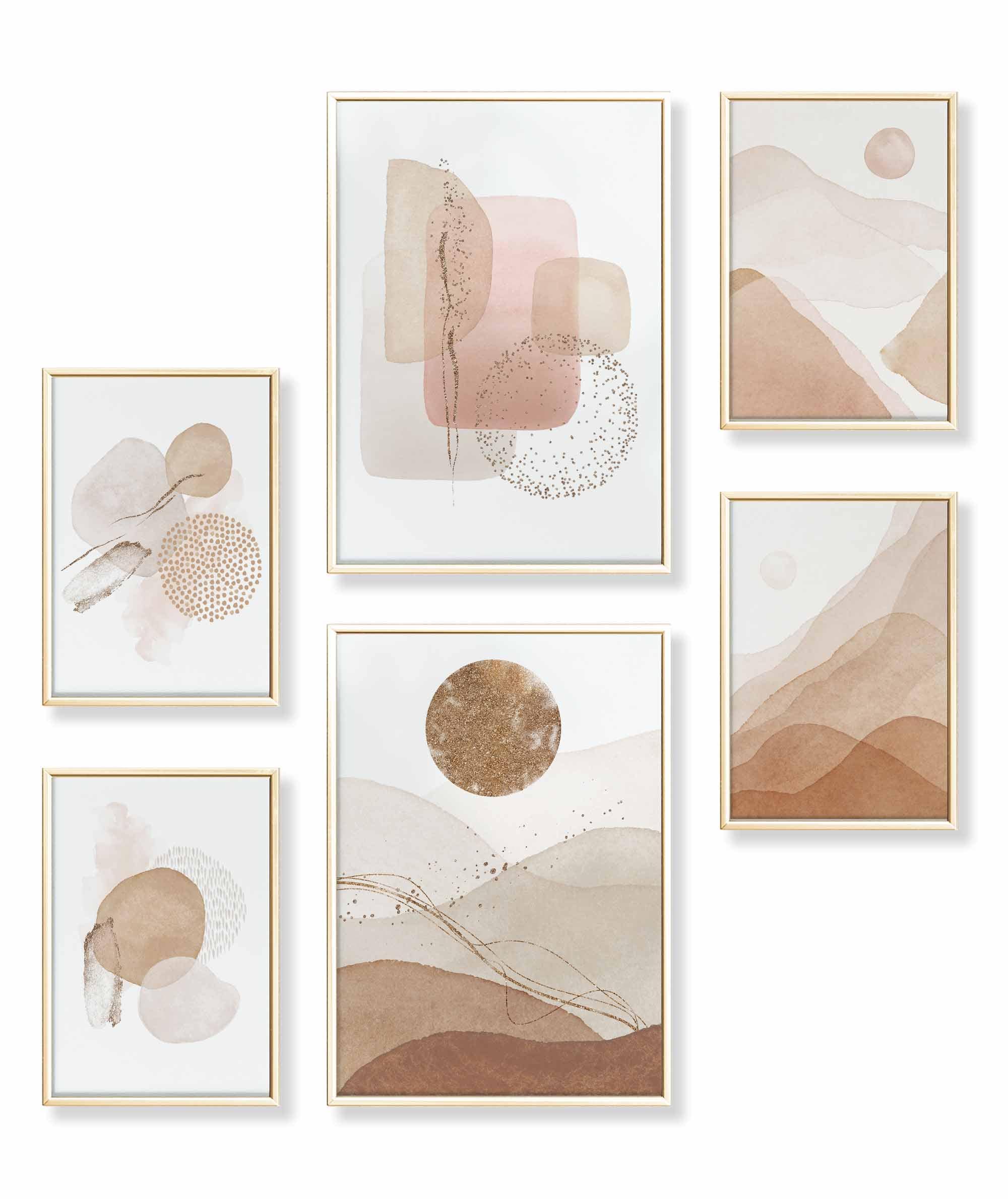 Abstrakt Aquarell Gold III