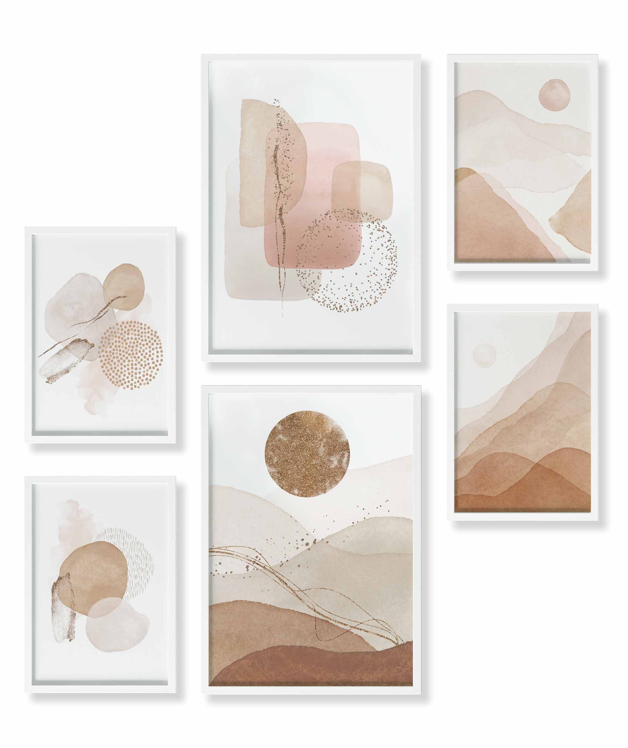 Abstrakt Aquarell Gold III