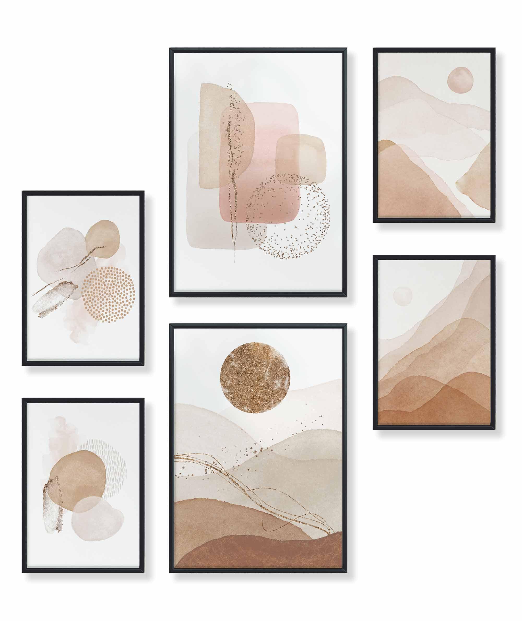 Abstrakt Aquarell Gold III