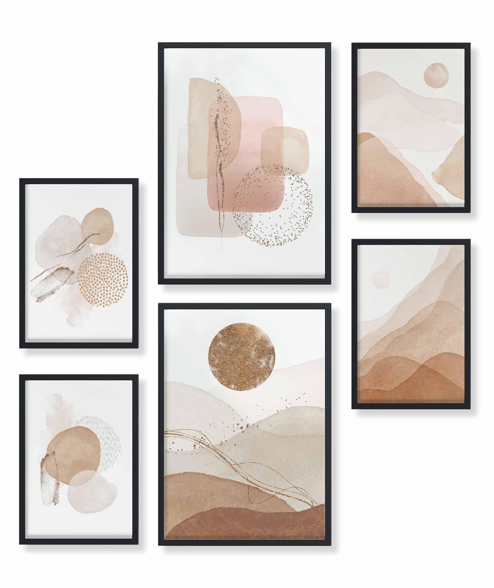 Abstrakt Aquarell Gold III