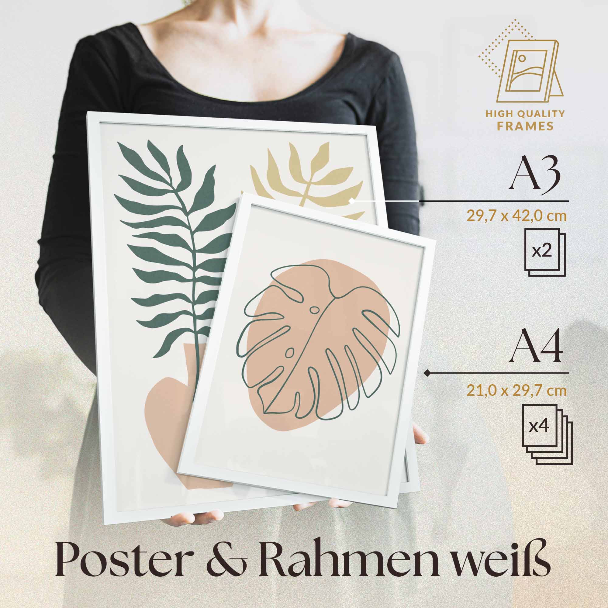 Monstera Palmen Abstrakt