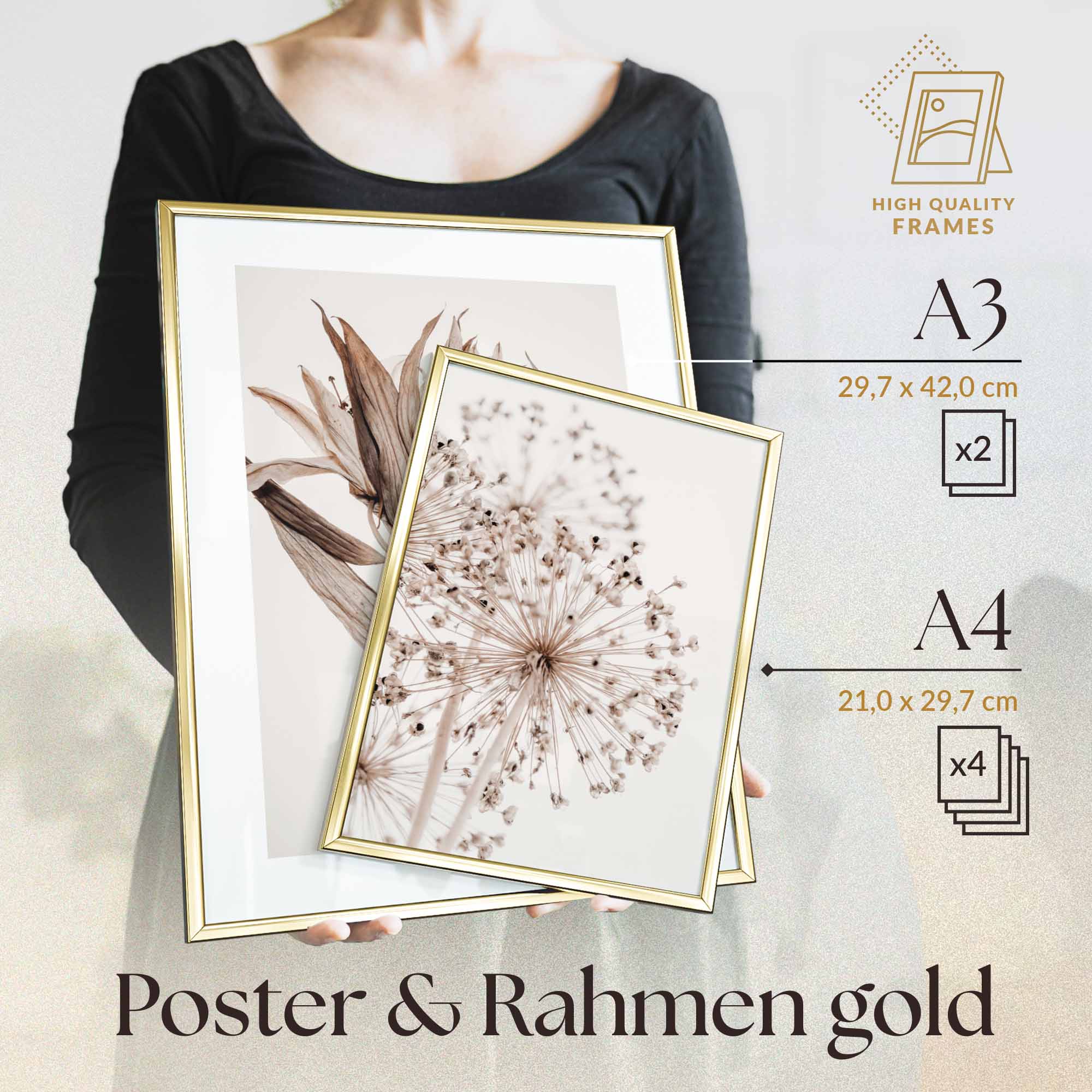 Beige Blume Braun
