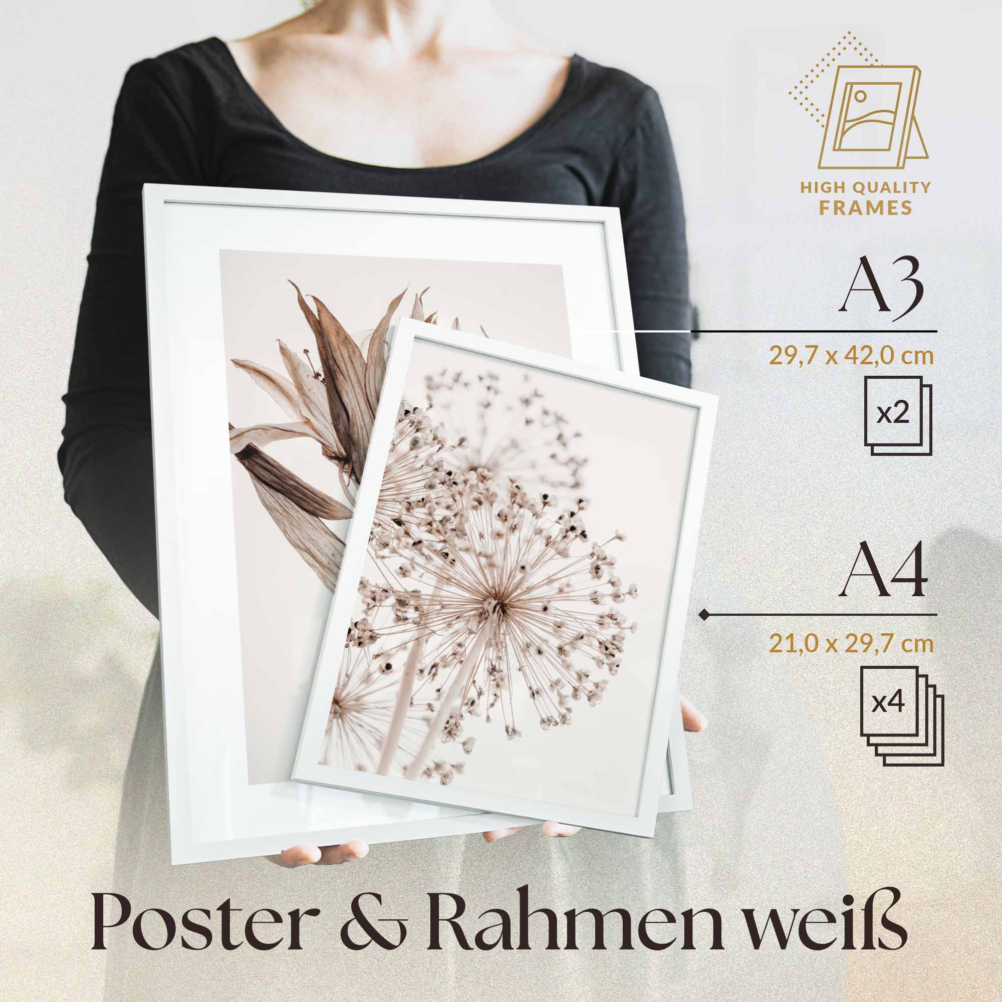 Beige Blume Braun