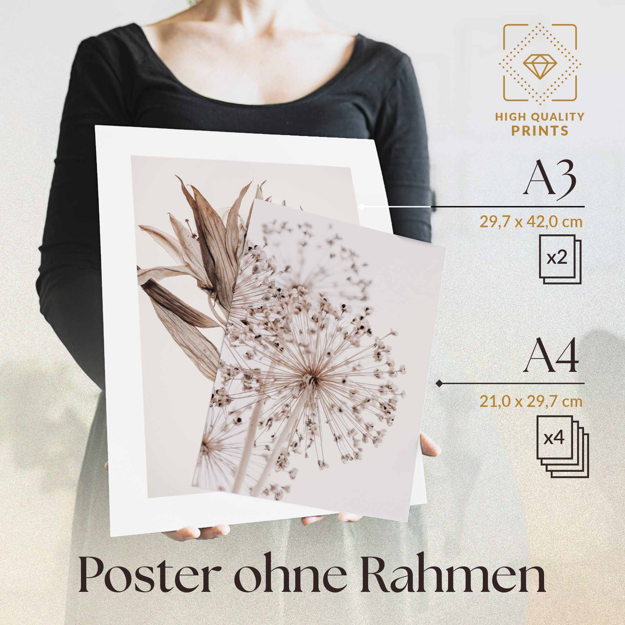 Beige Blume Braun