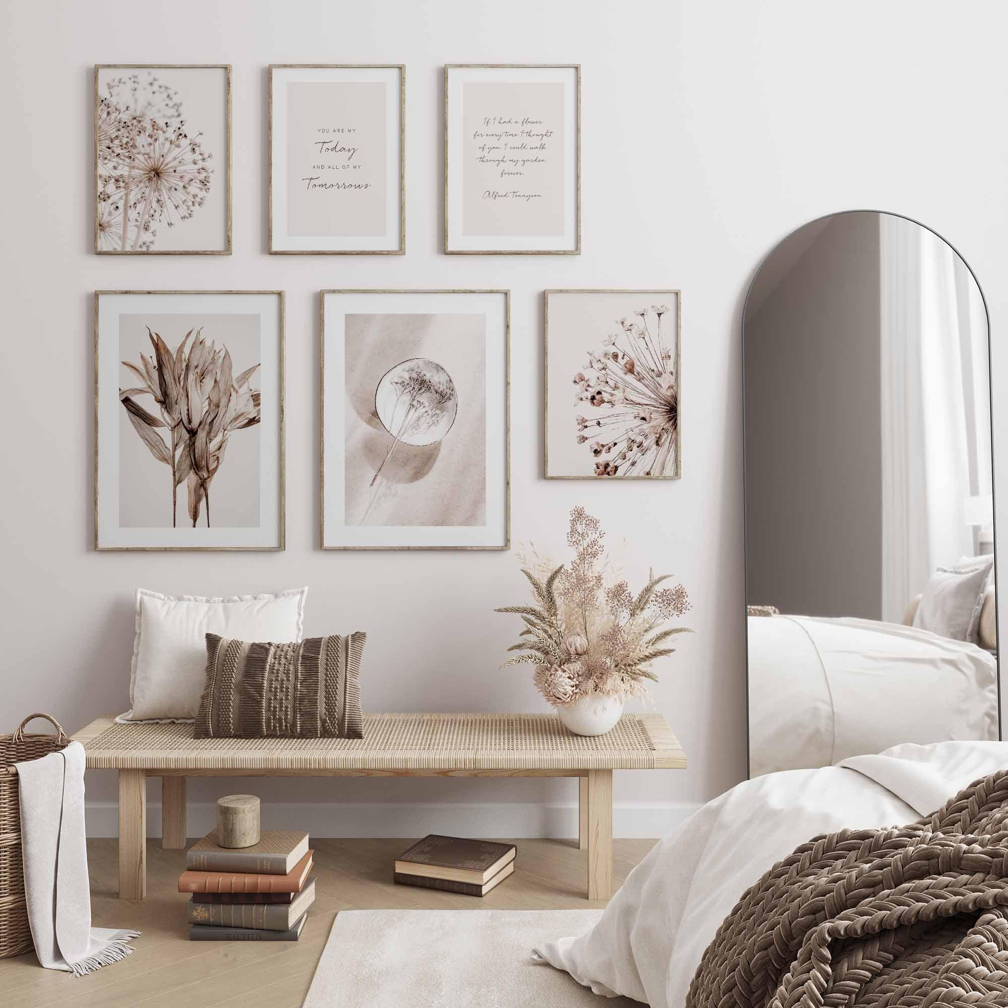 Beige Blume Braun