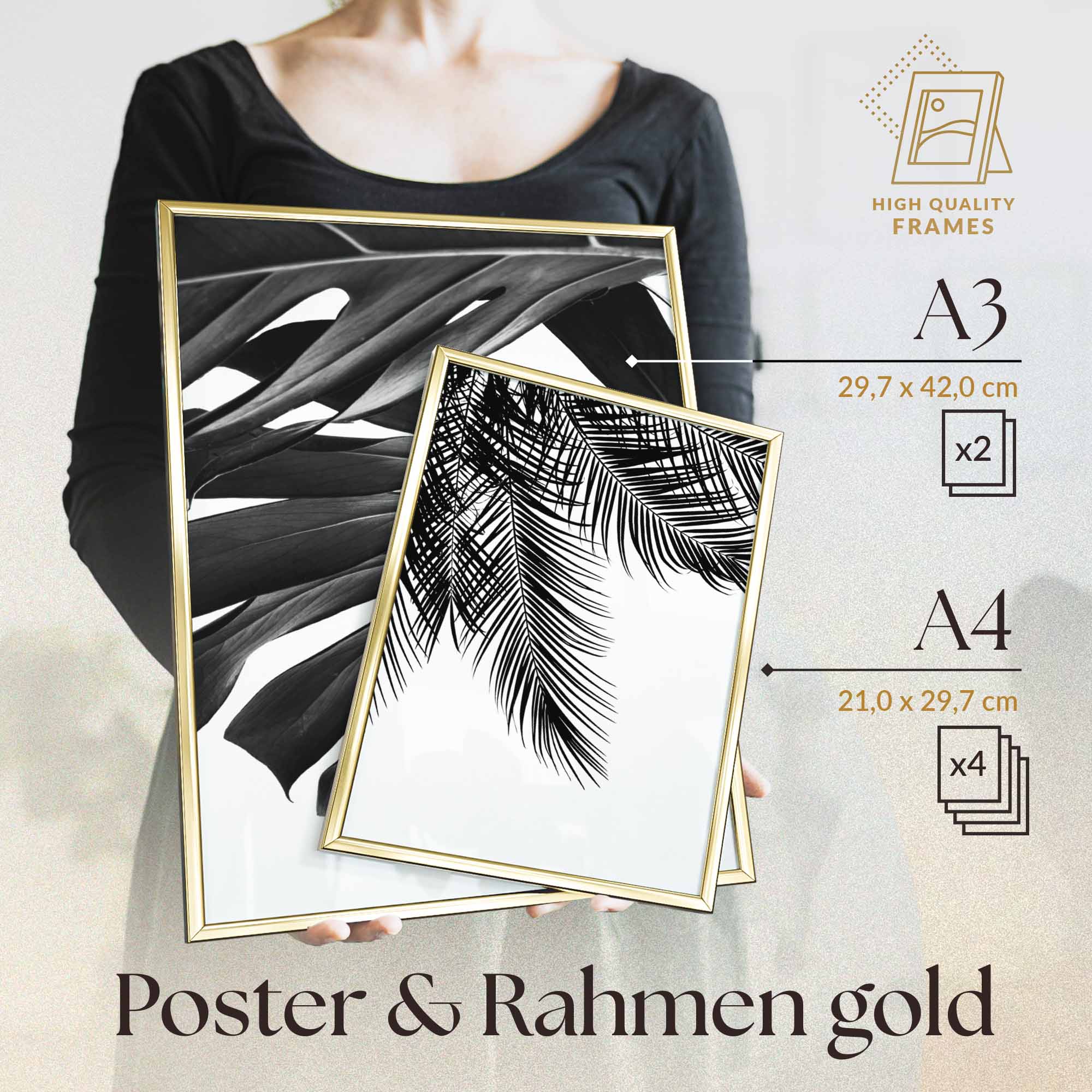 Monstera Schwarz-Weiss