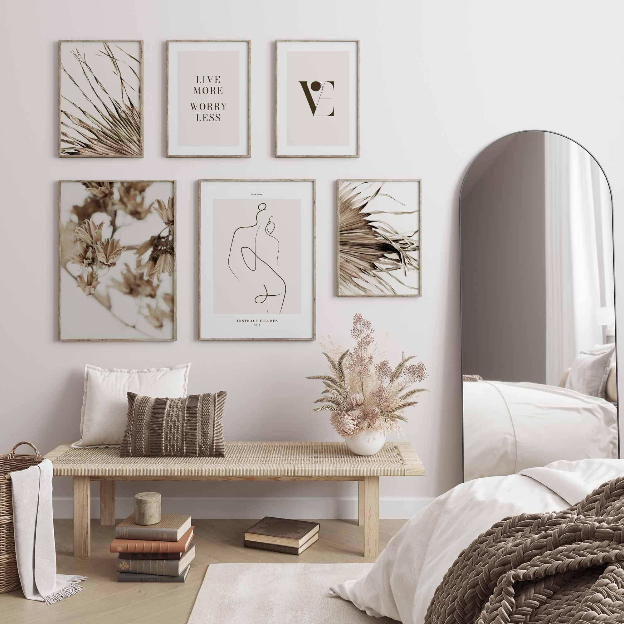 Abstrakt Beige Blume