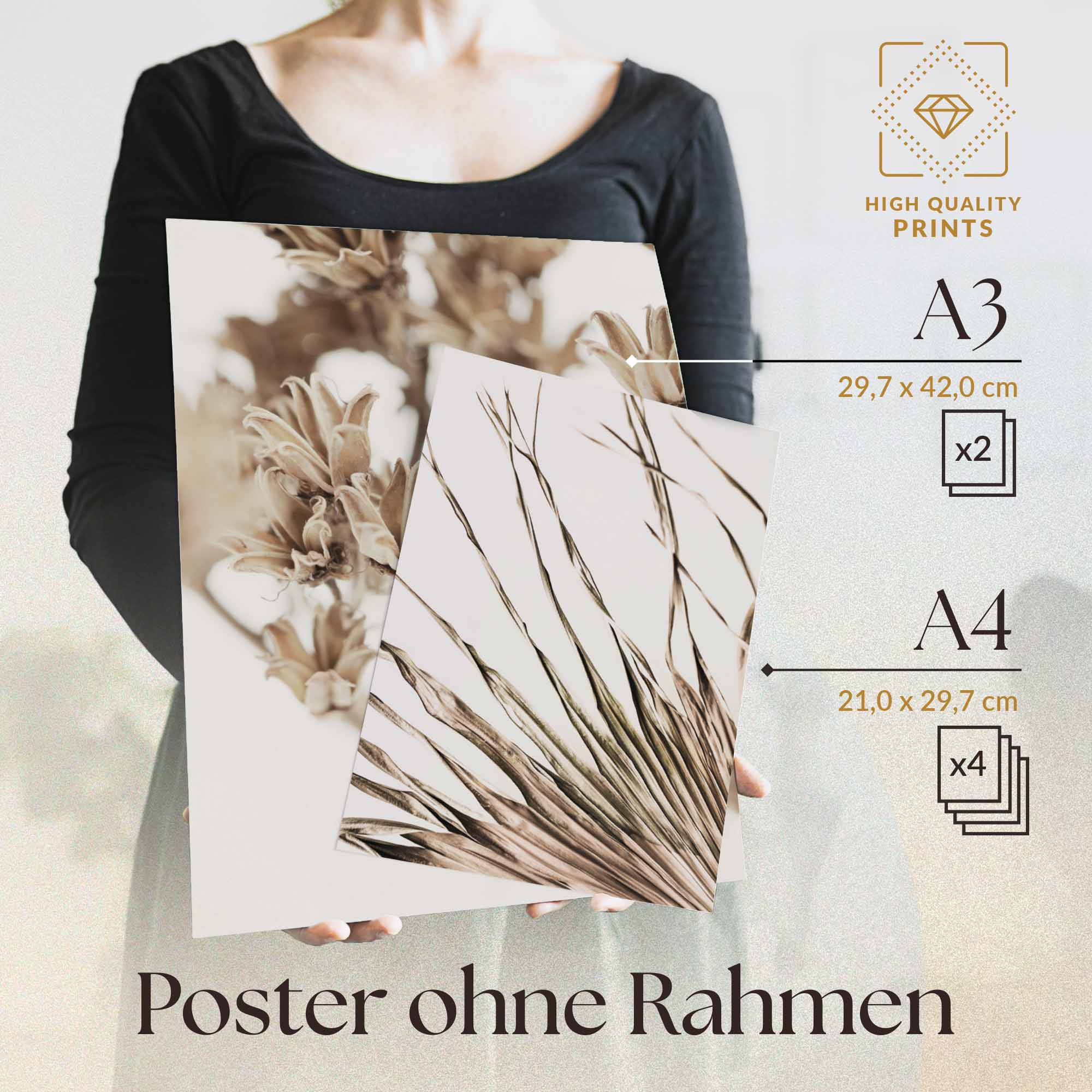 Abstrakt Beige Blume
