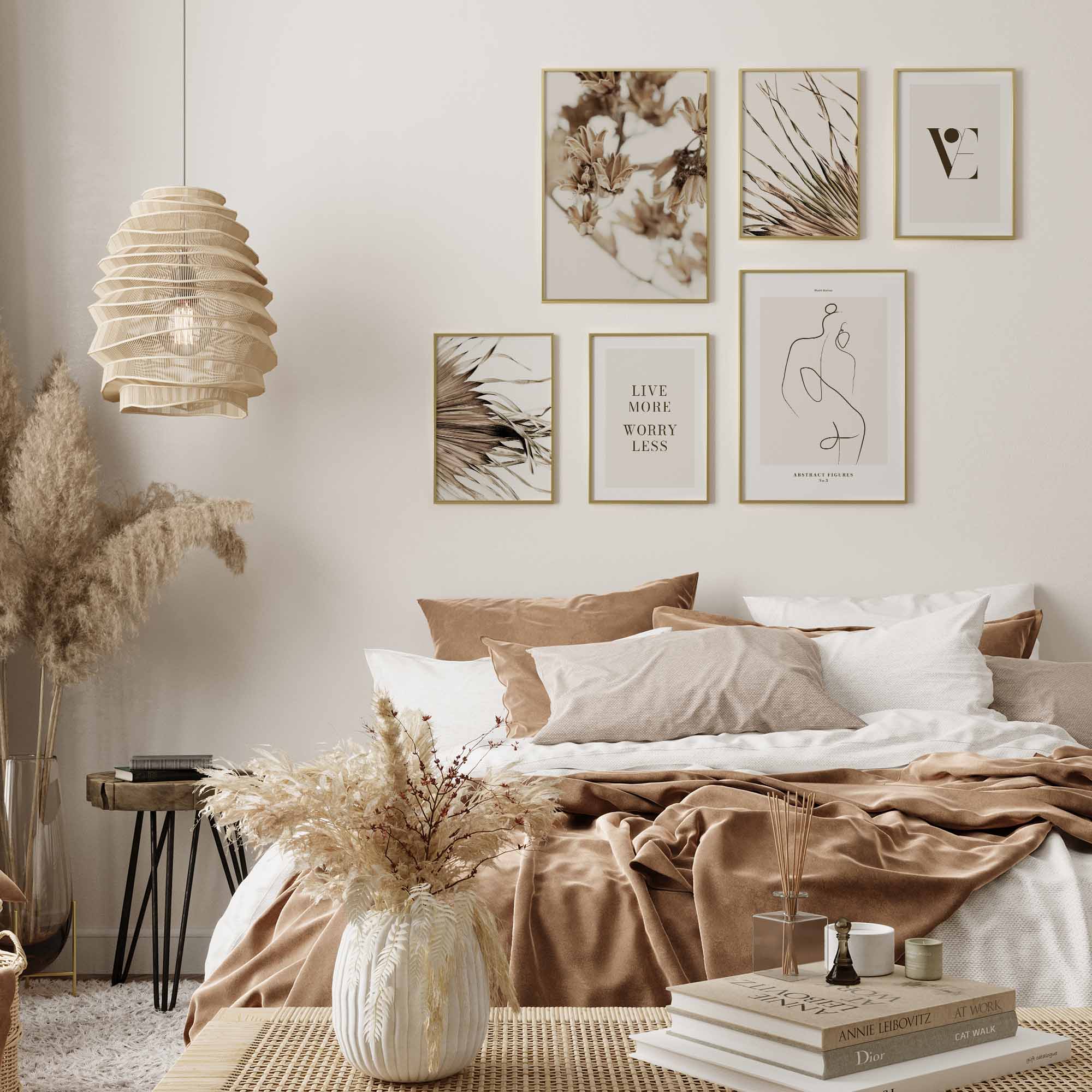 Abstrakt Beige Blume
