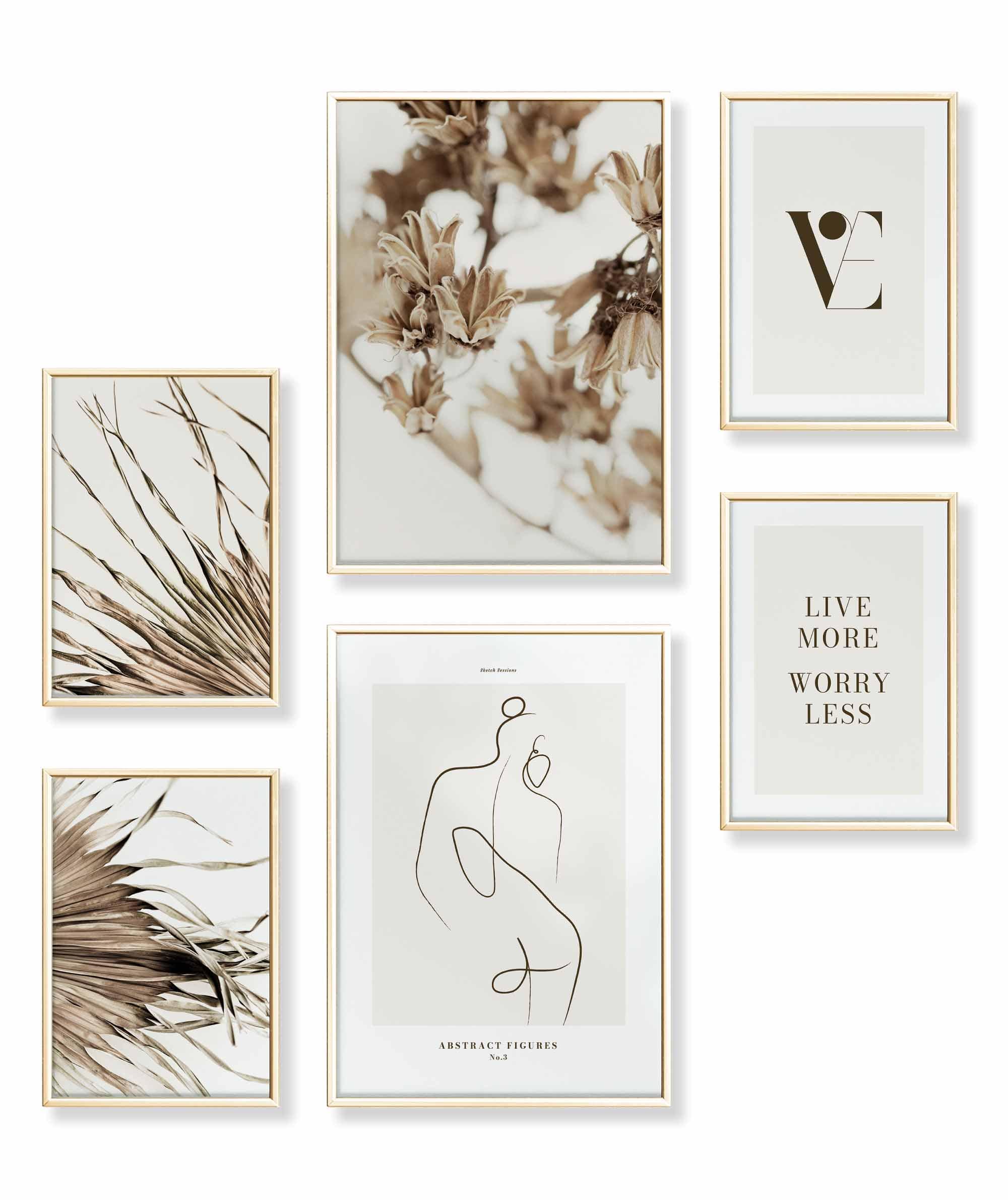 Abstrakt Beige Blume
