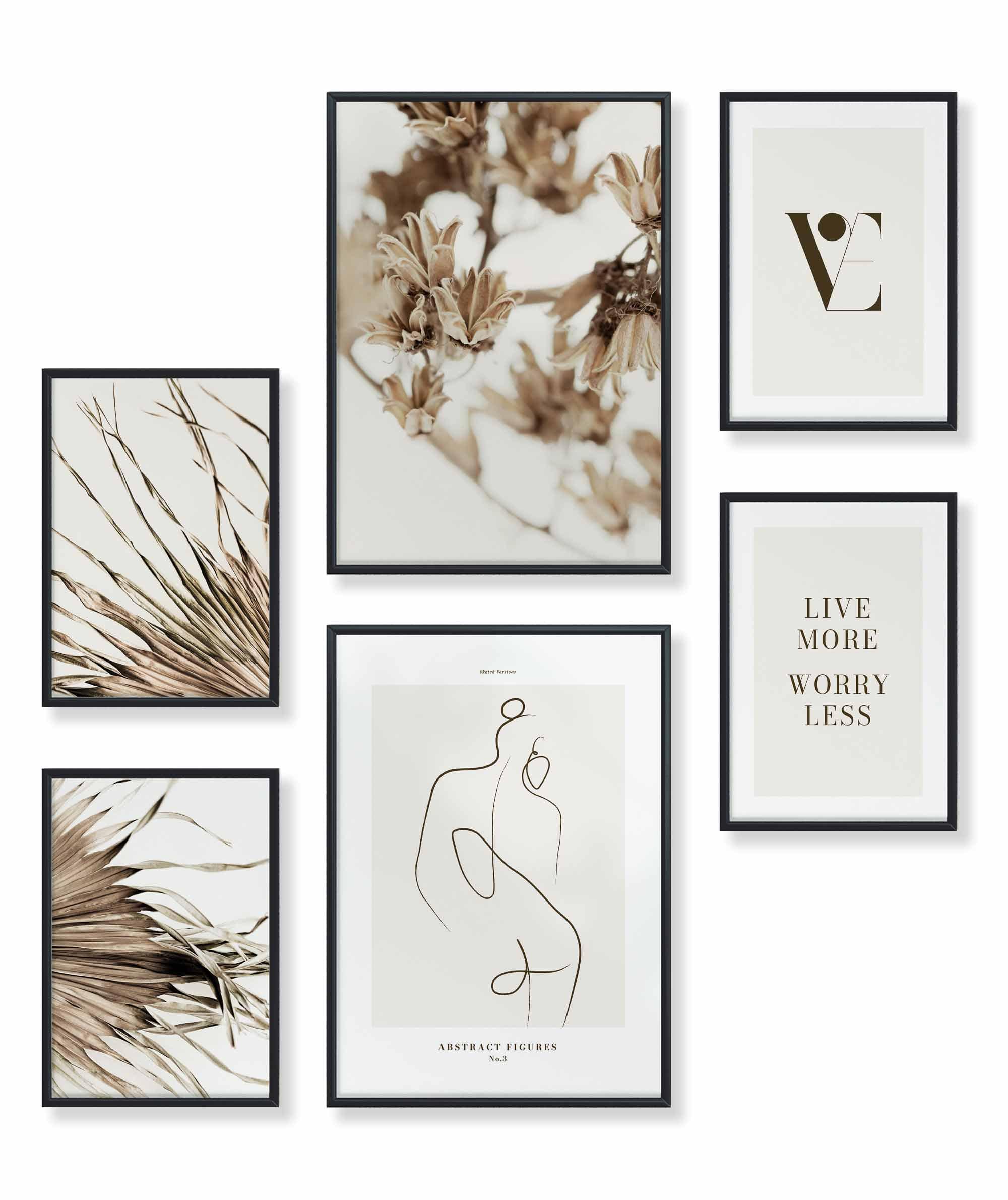 Abstrakt Beige Blume