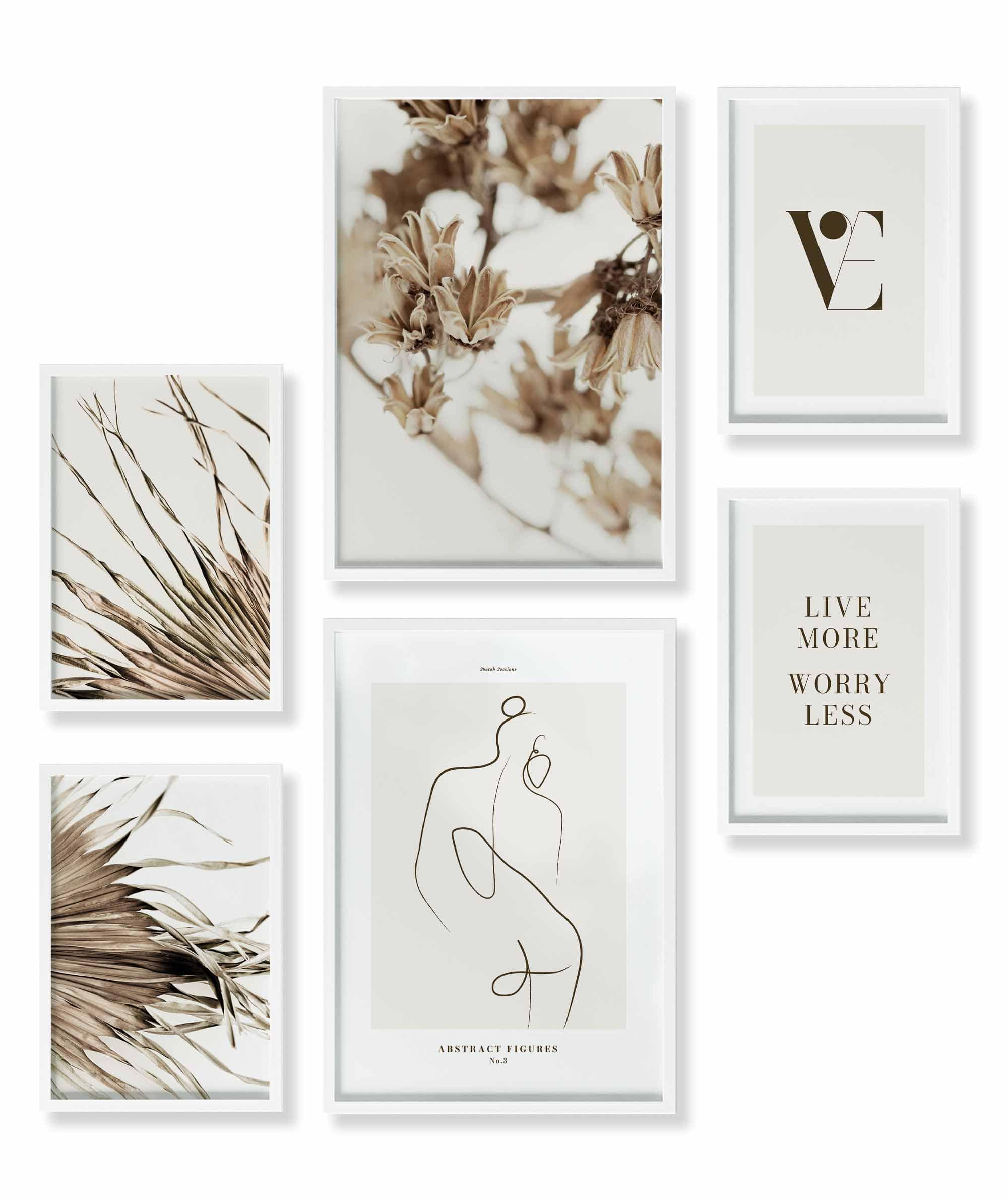 Abstrakt Beige Blume