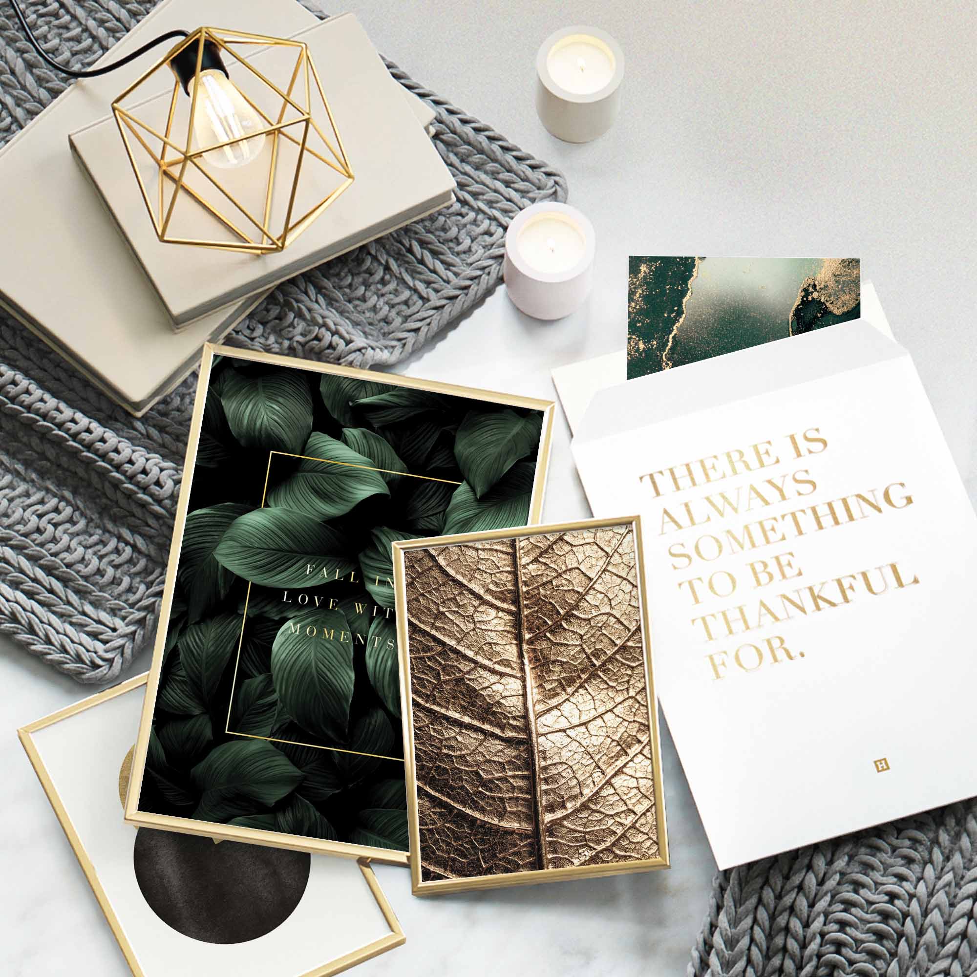 Abstrakt Gold Geometrisch