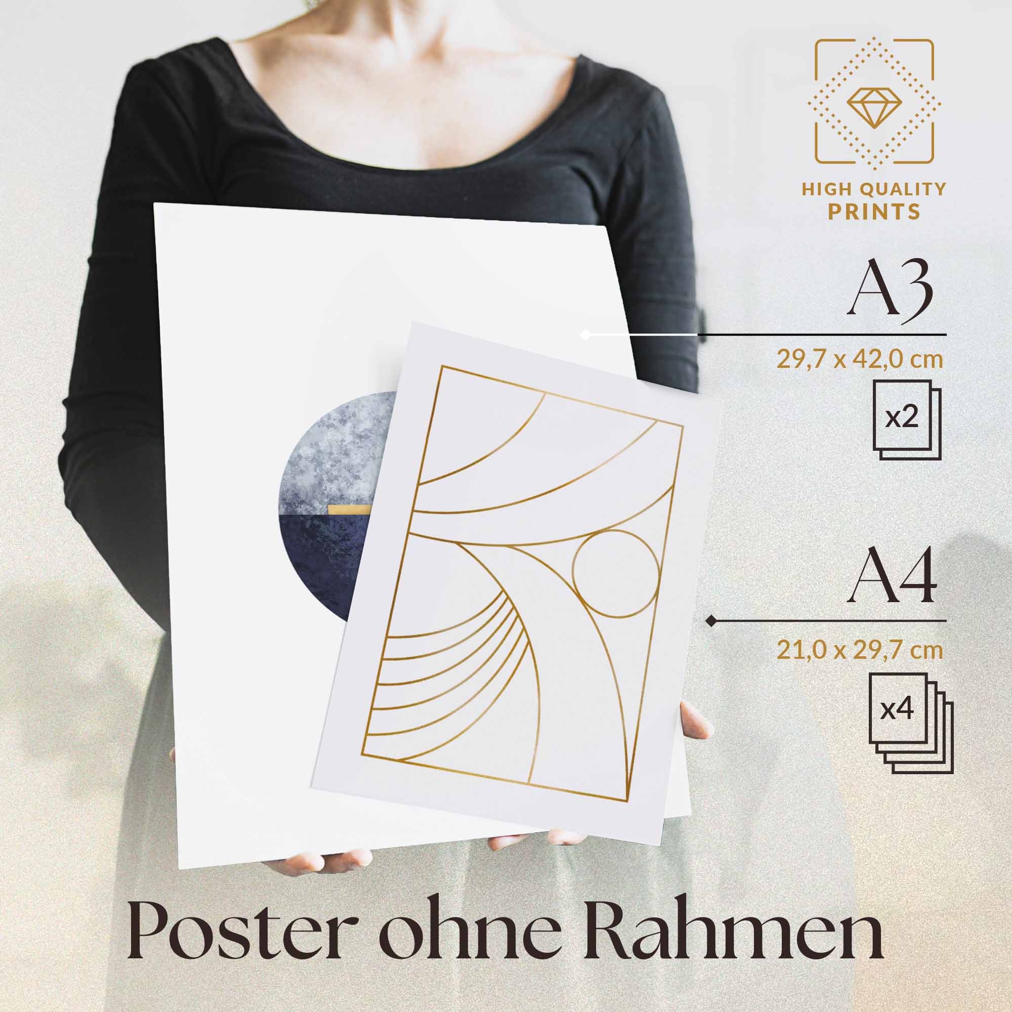 Abstrakt Blau Marrmor