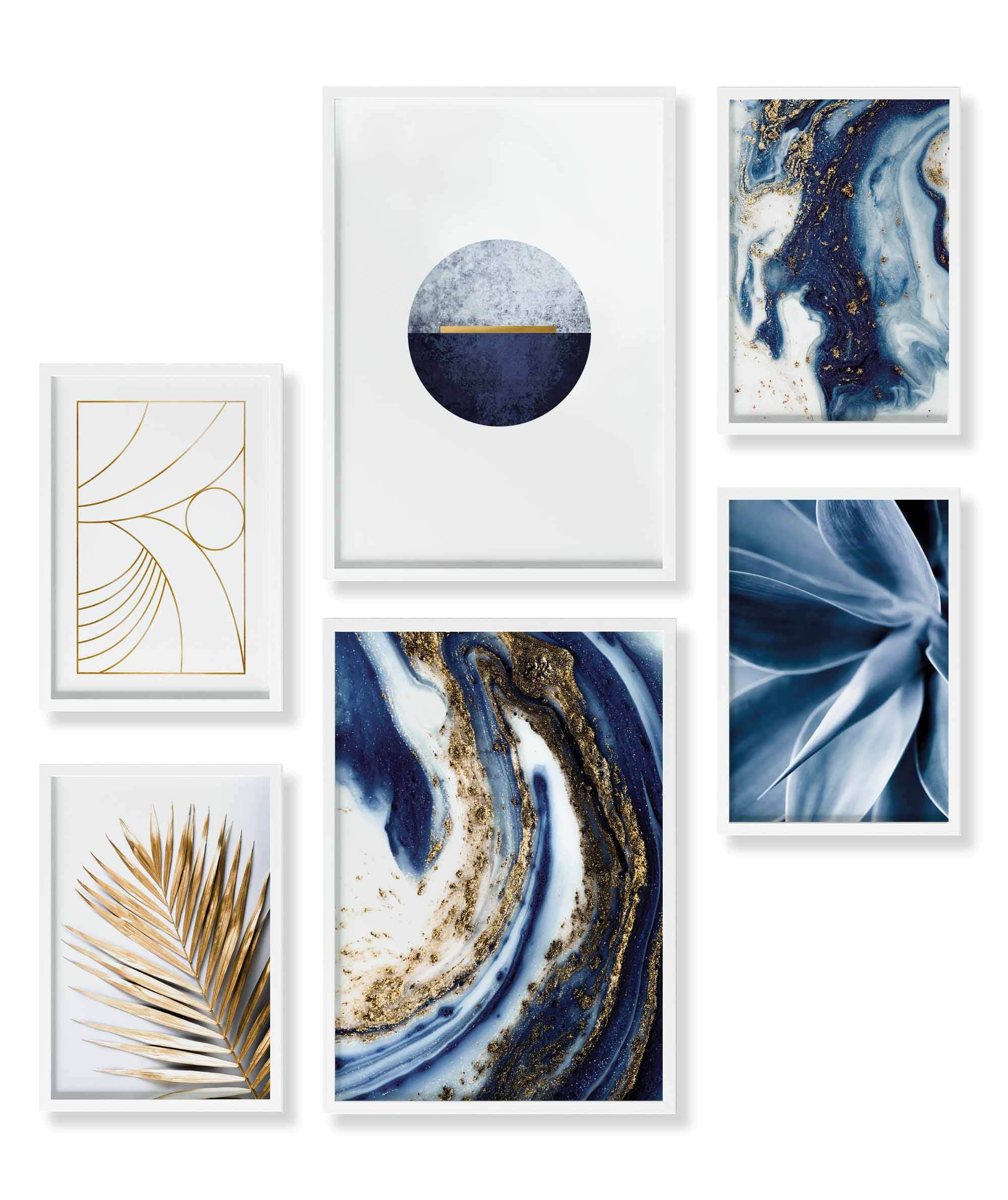 Abstrakt Blau Marrmor