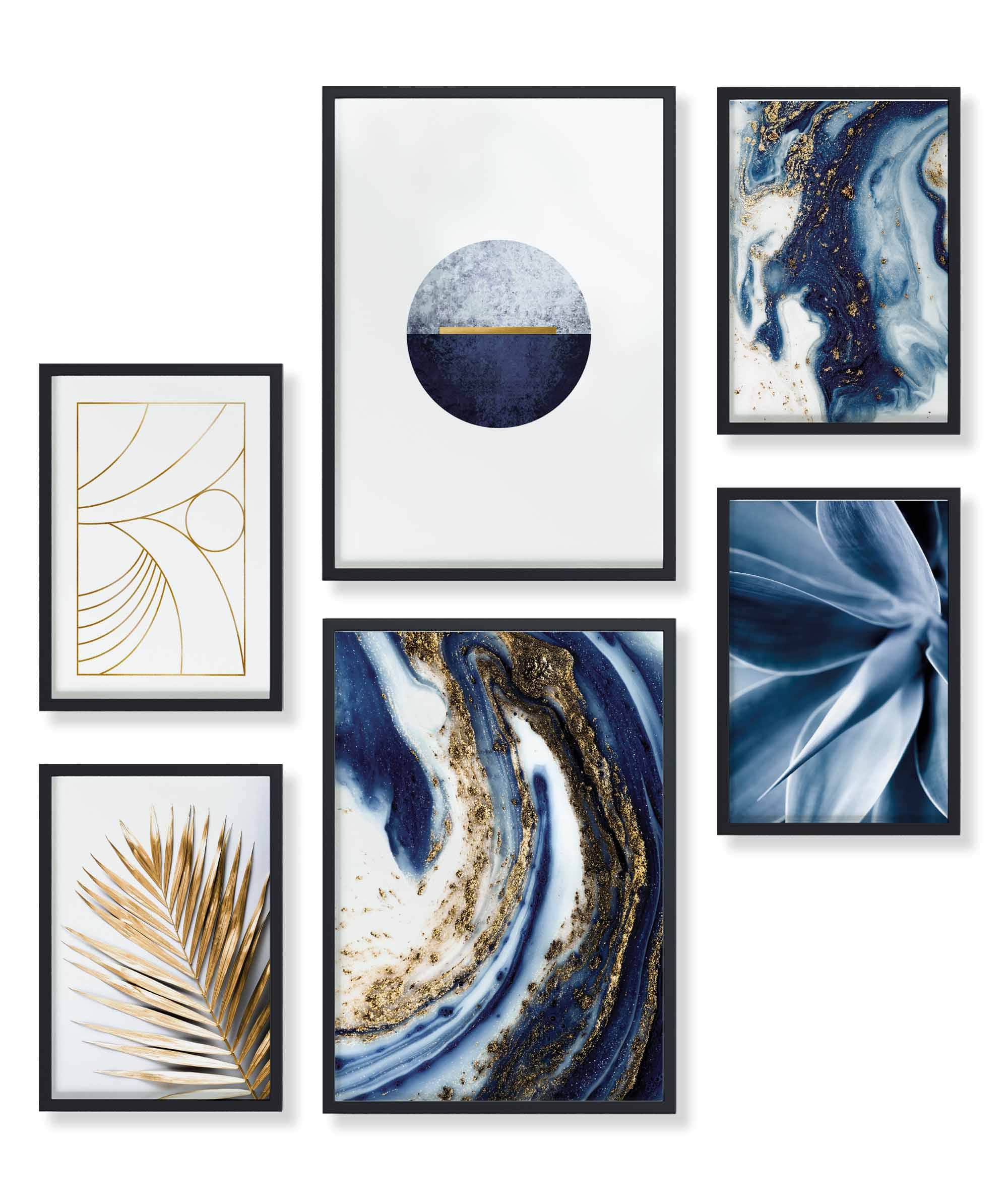 Abstrakt Blau Marrmor