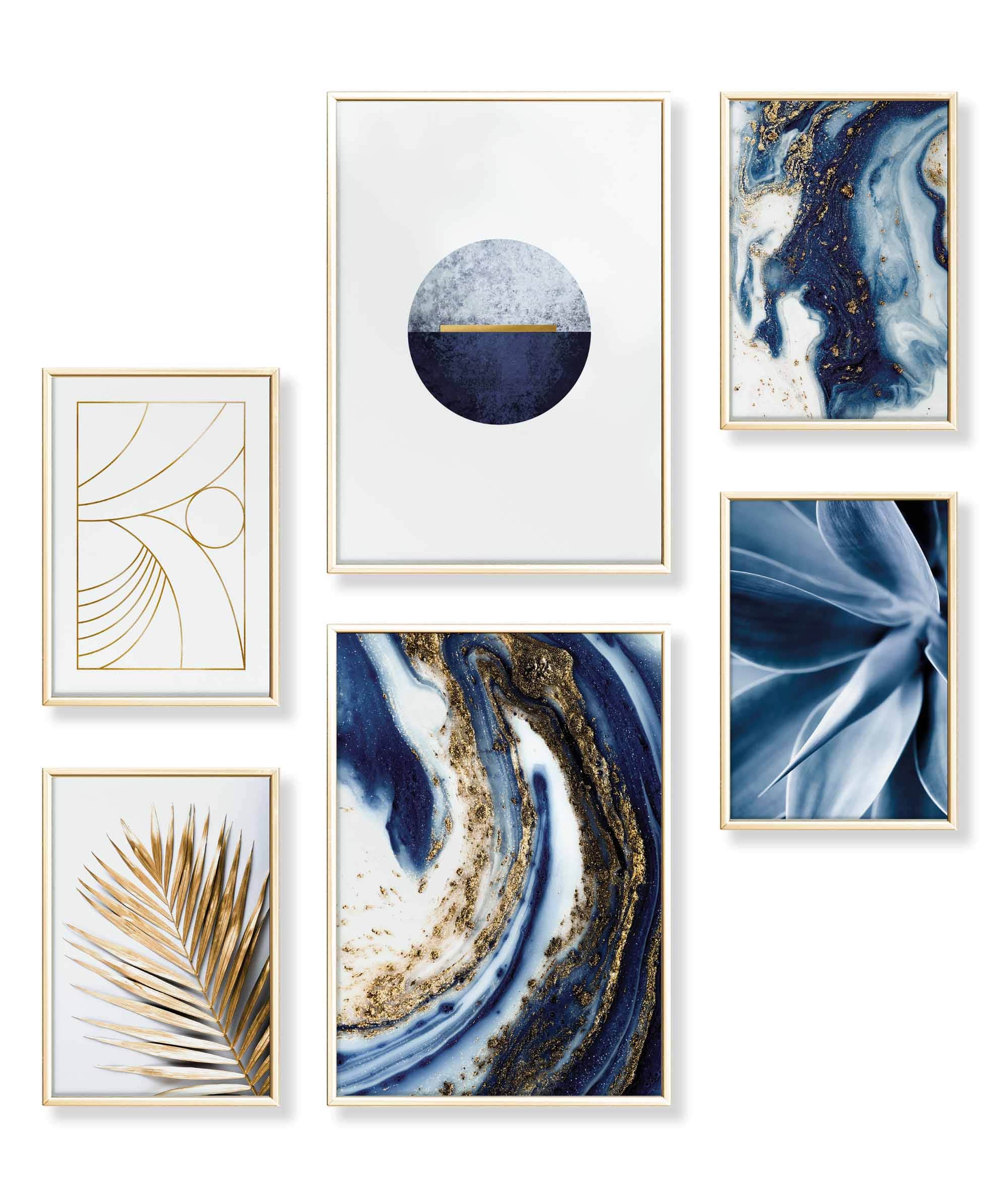 Abstrakt Blau Marrmor