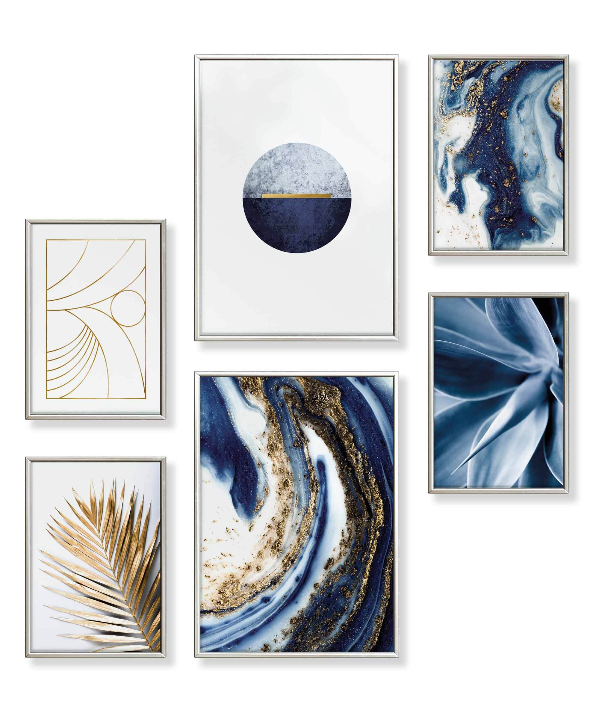 Abstrakt Blau Marrmor