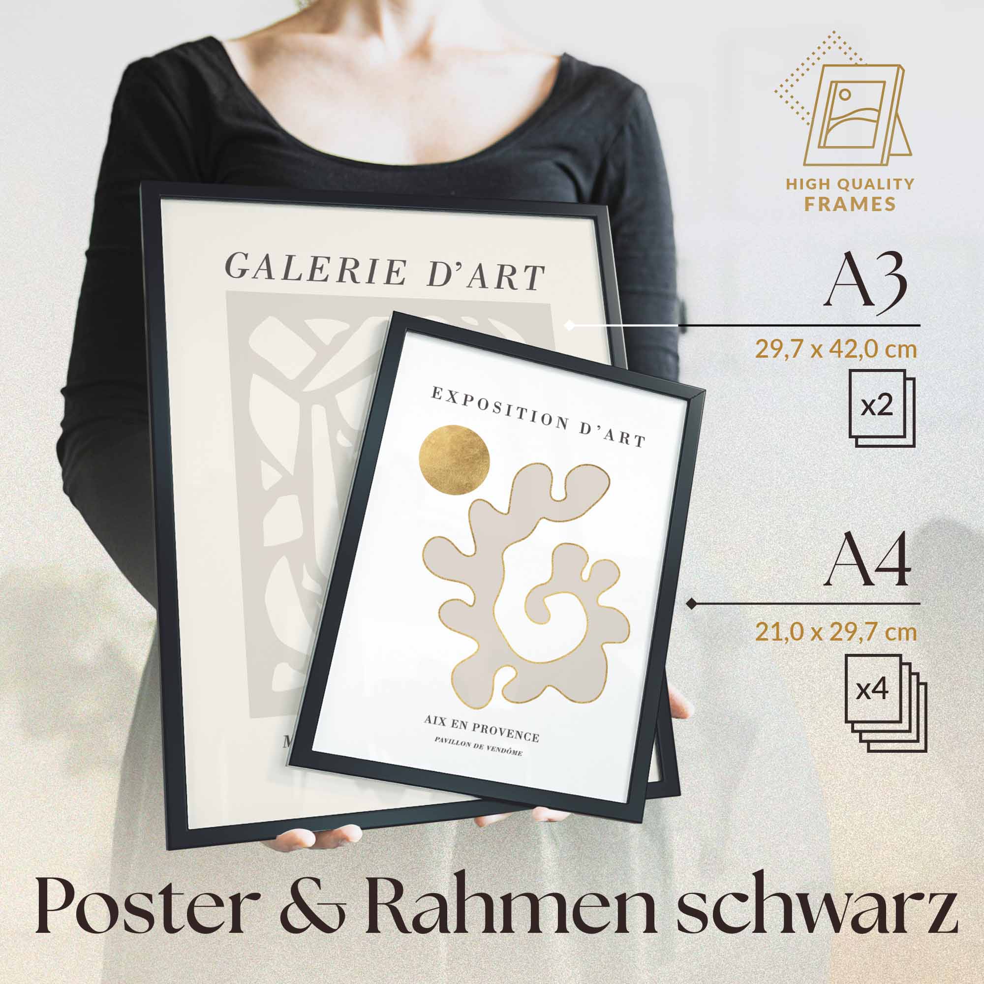 Abstrakt Matisse Gold