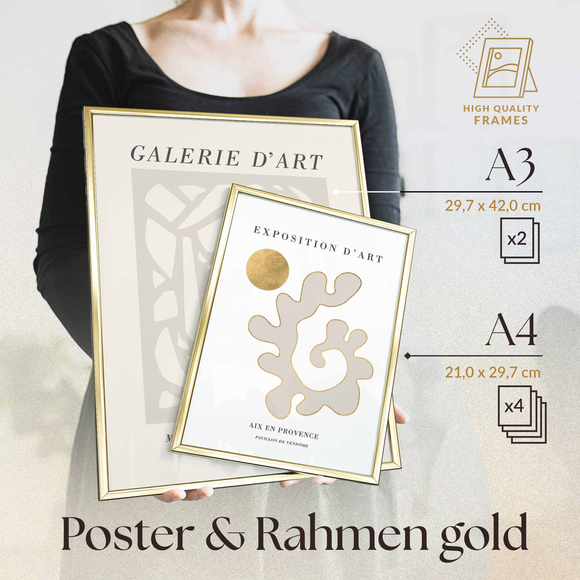 Abstrakt Matisse Gold