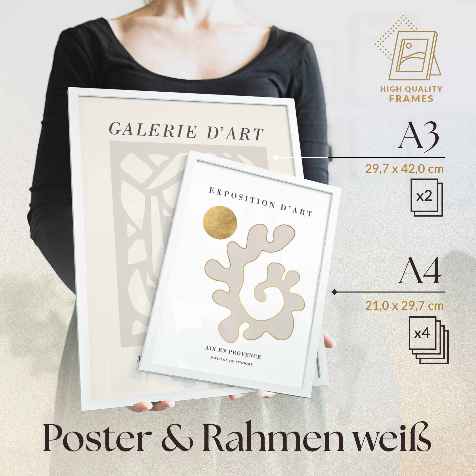 Abstrakt Matisse Gold