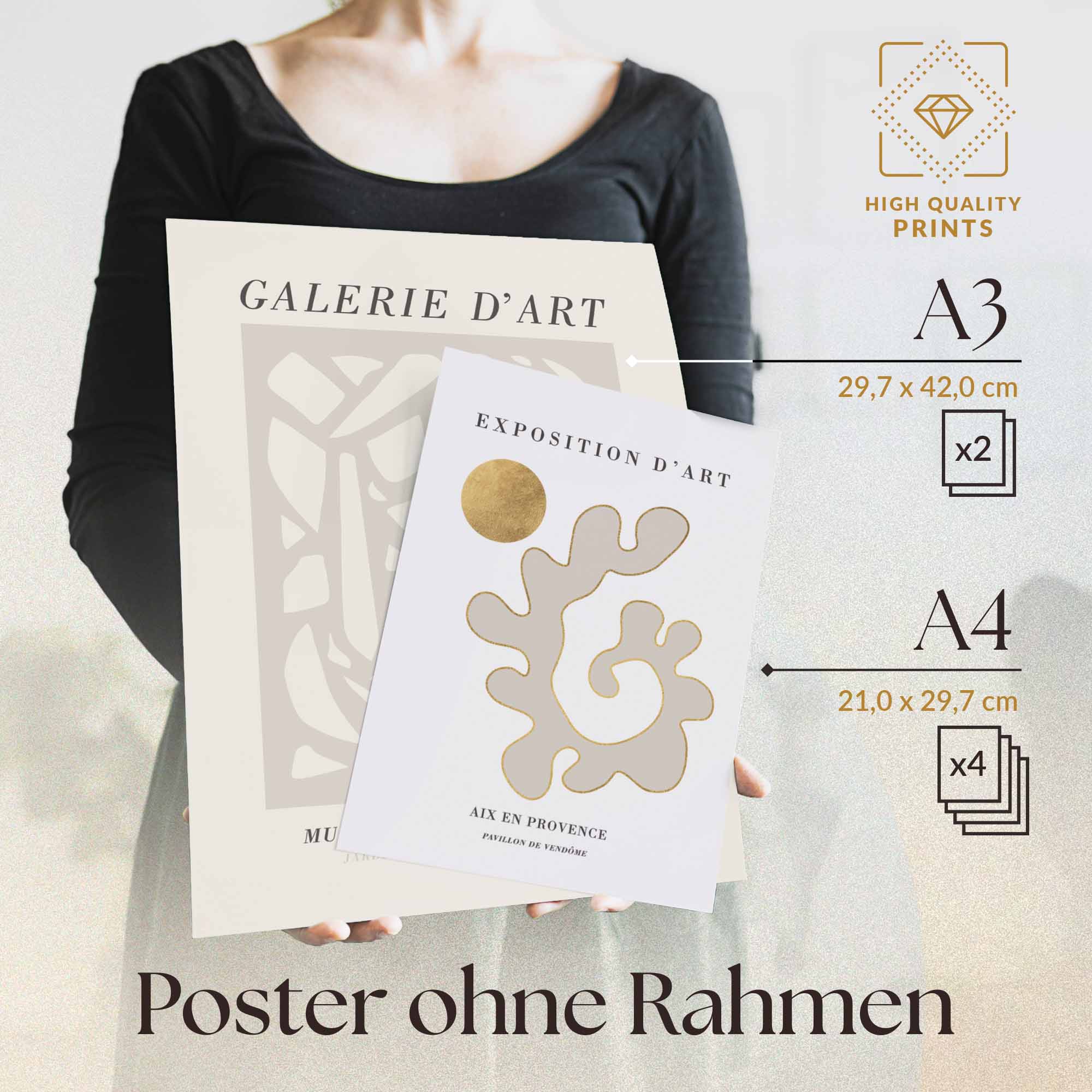 Abstrakt Matisse Gold