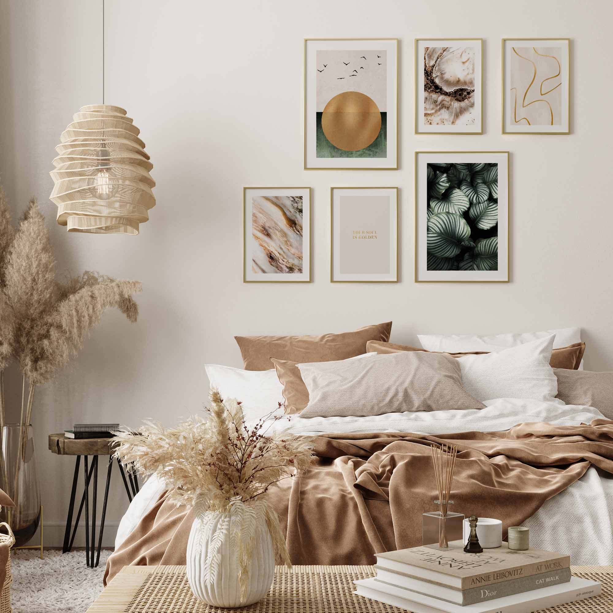 Abstrakt Gold Boho