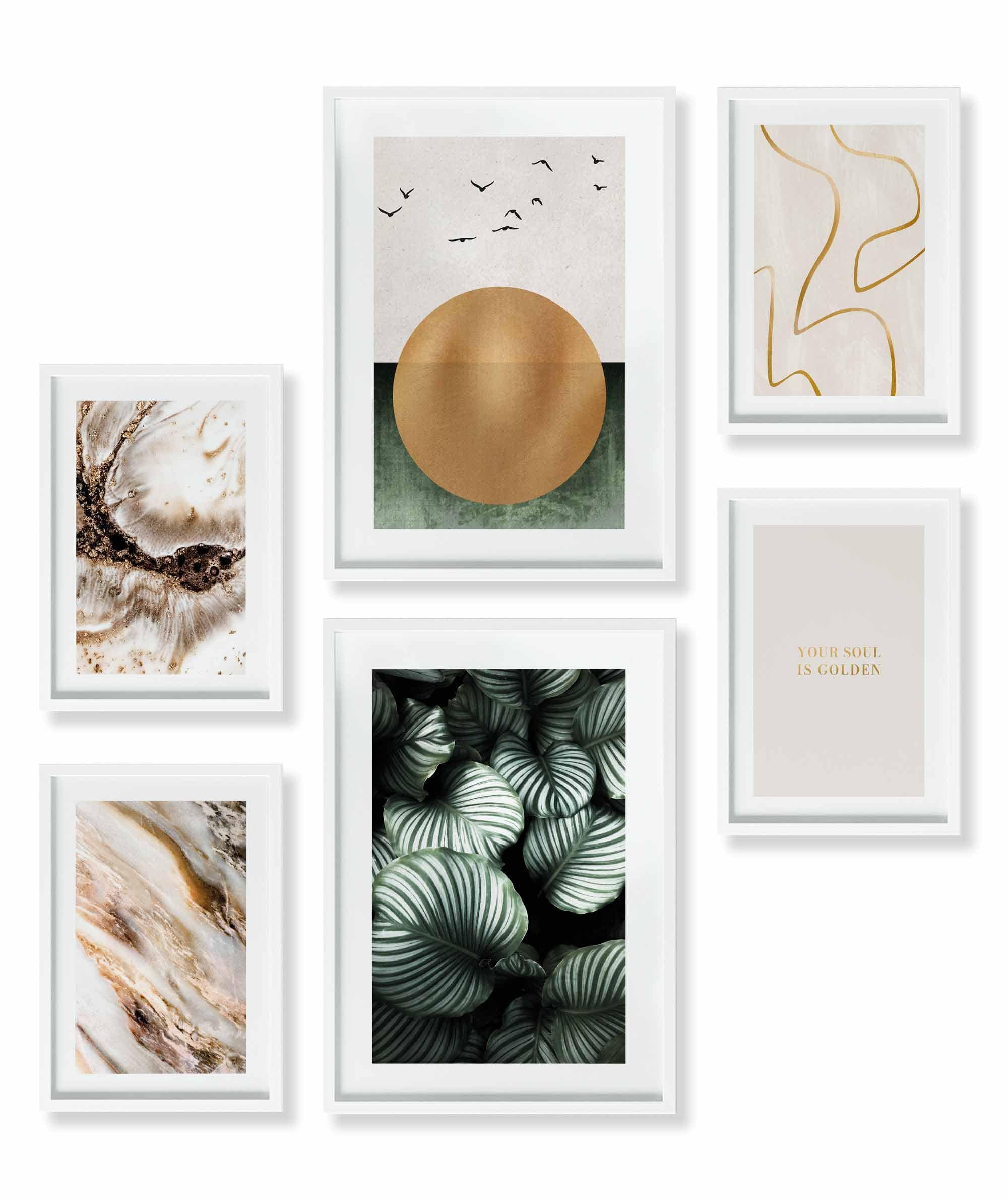 Abstrakt Gold Boho