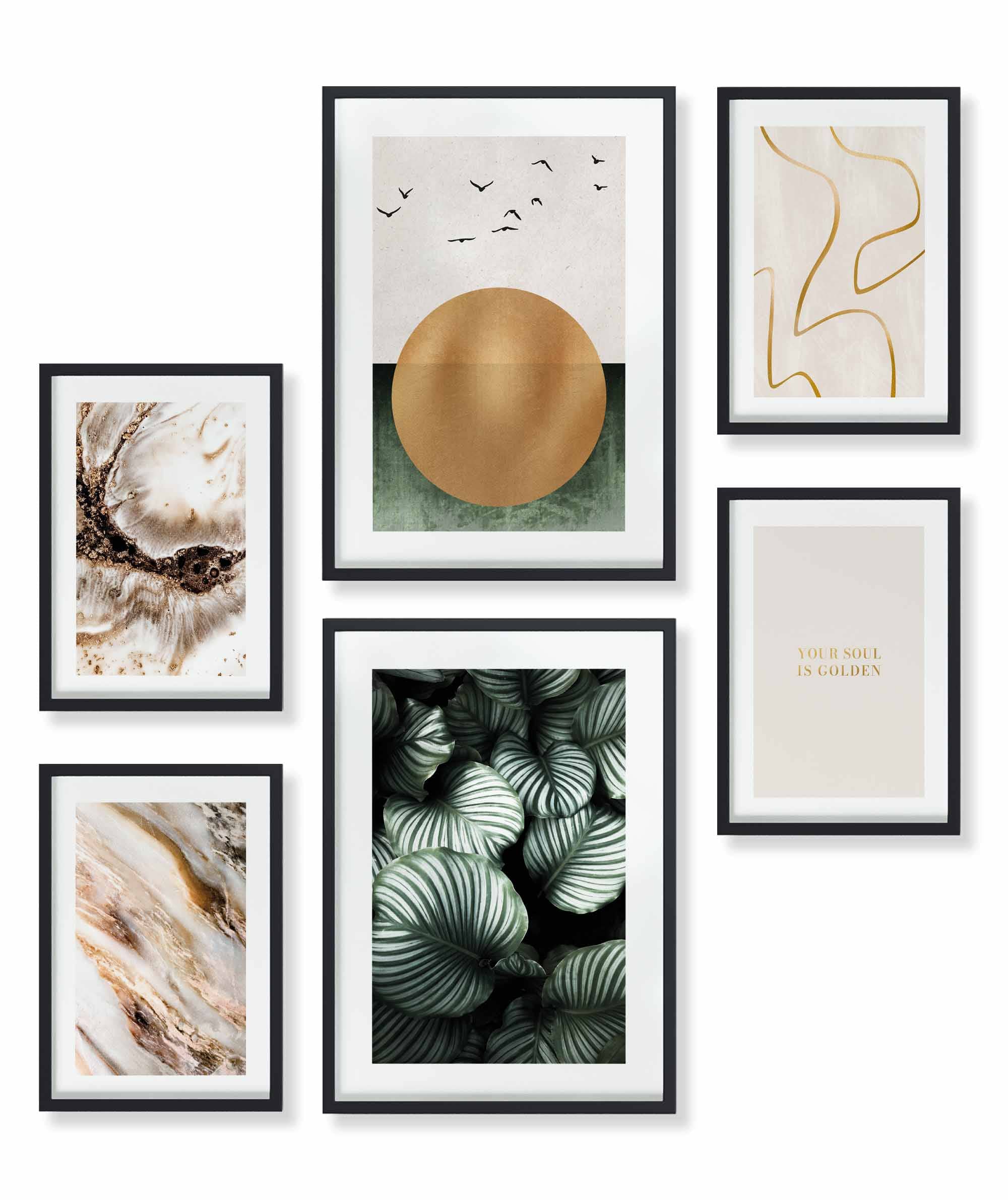 Abstrakt Gold Boho