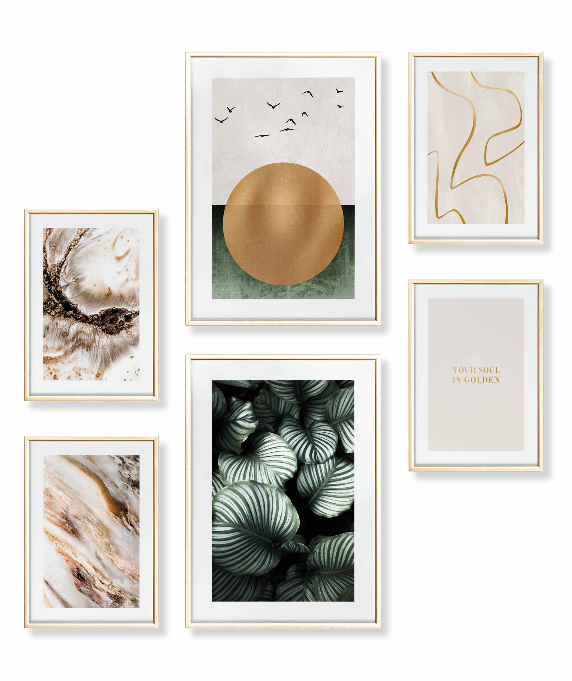 Abstrakt Gold Boho