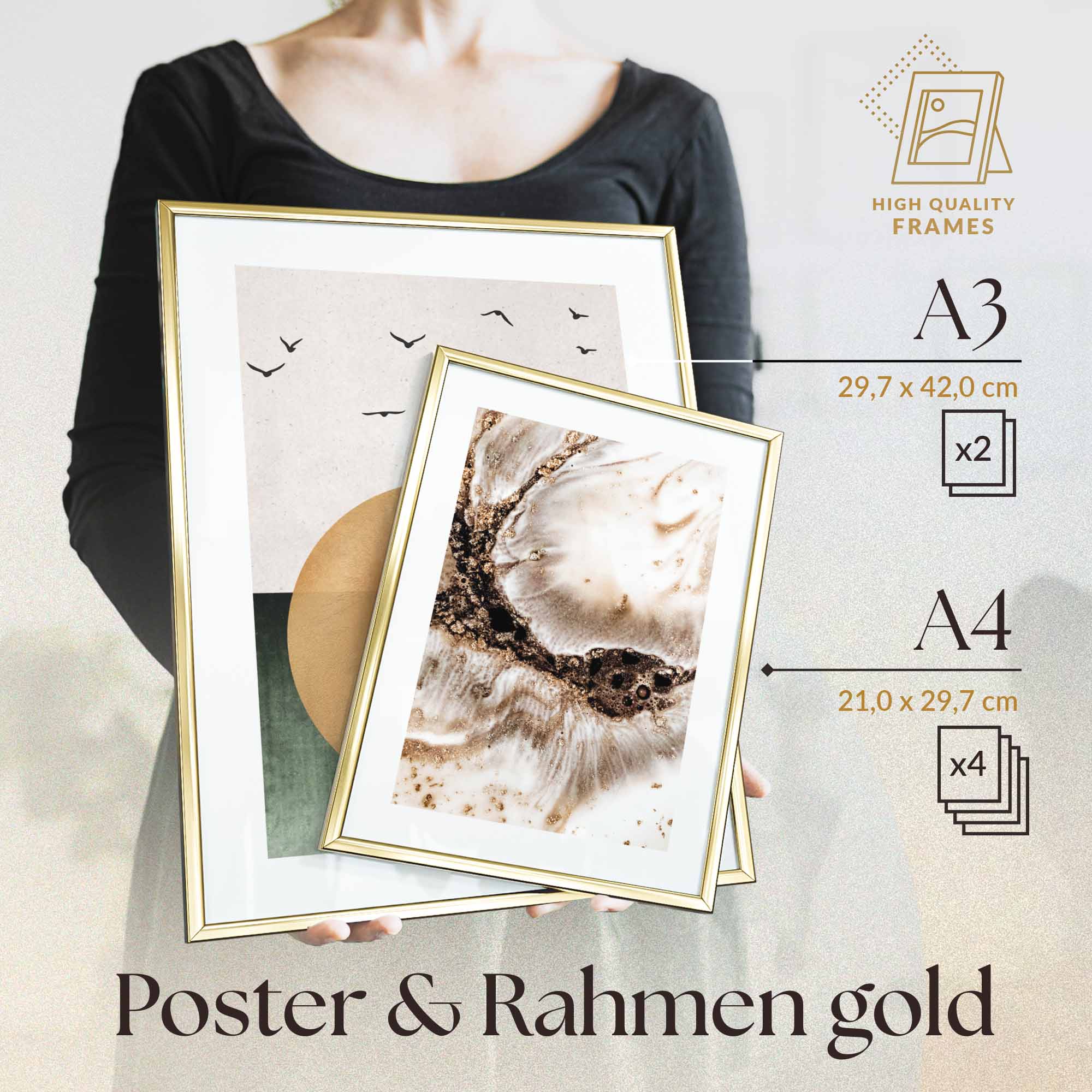 Abstrakt Gold Boho