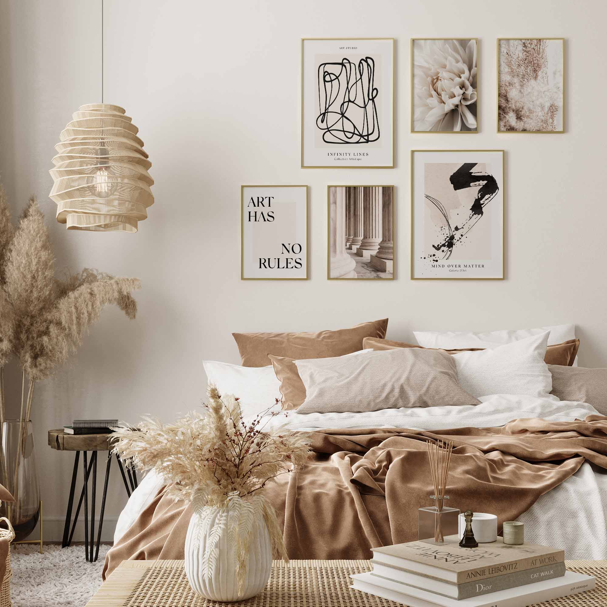 Art Beige Blumen