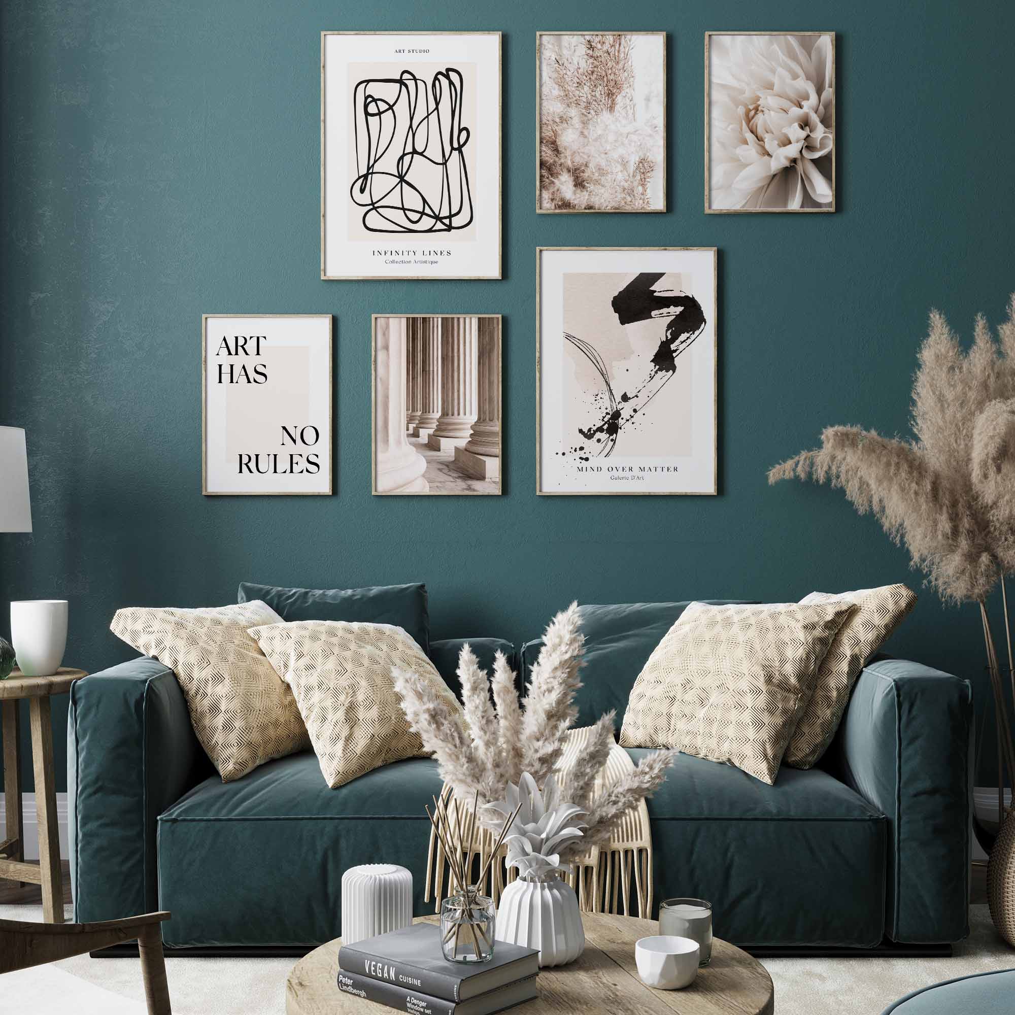 Art Beige Blumen