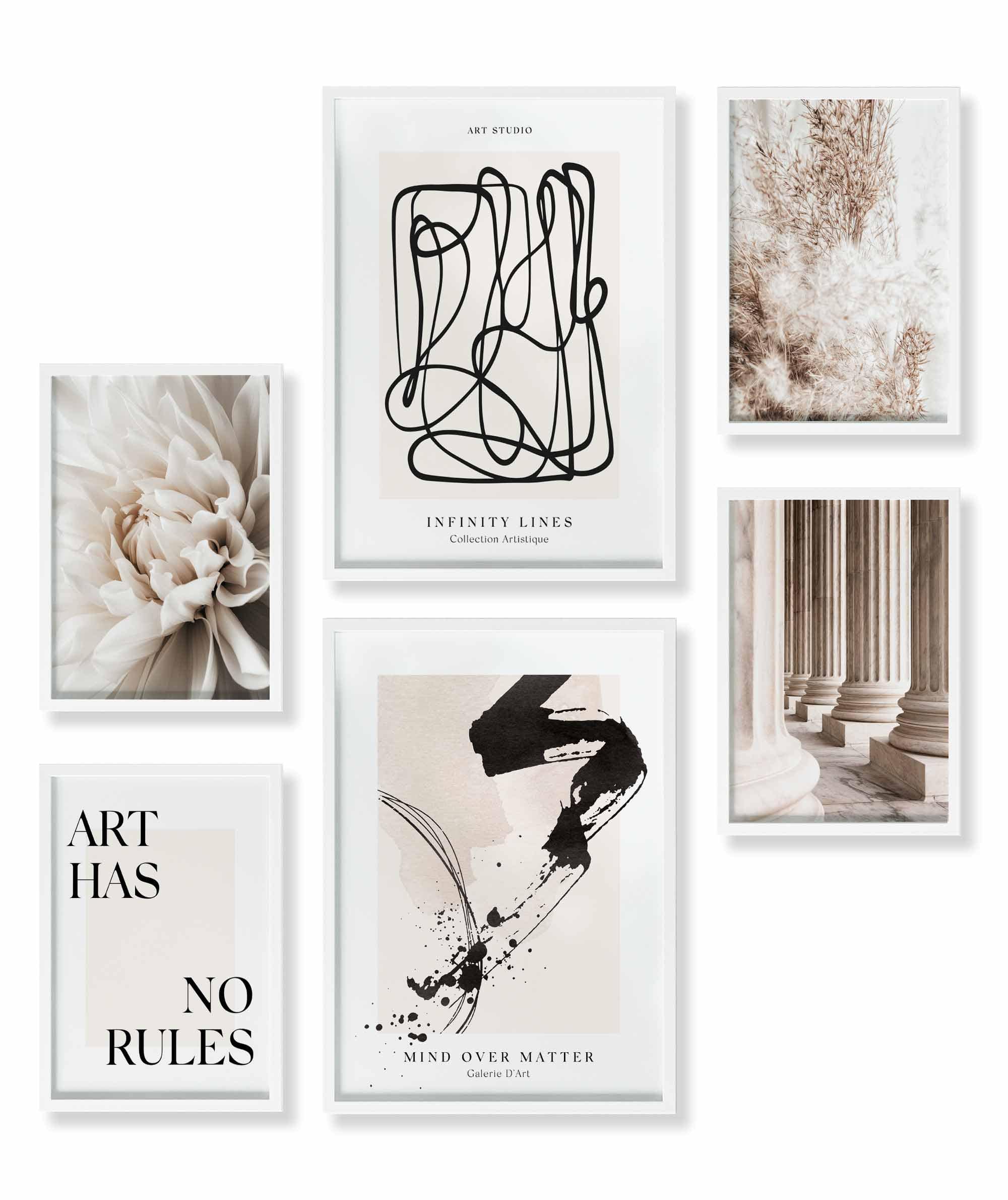 Art Beige Blumen