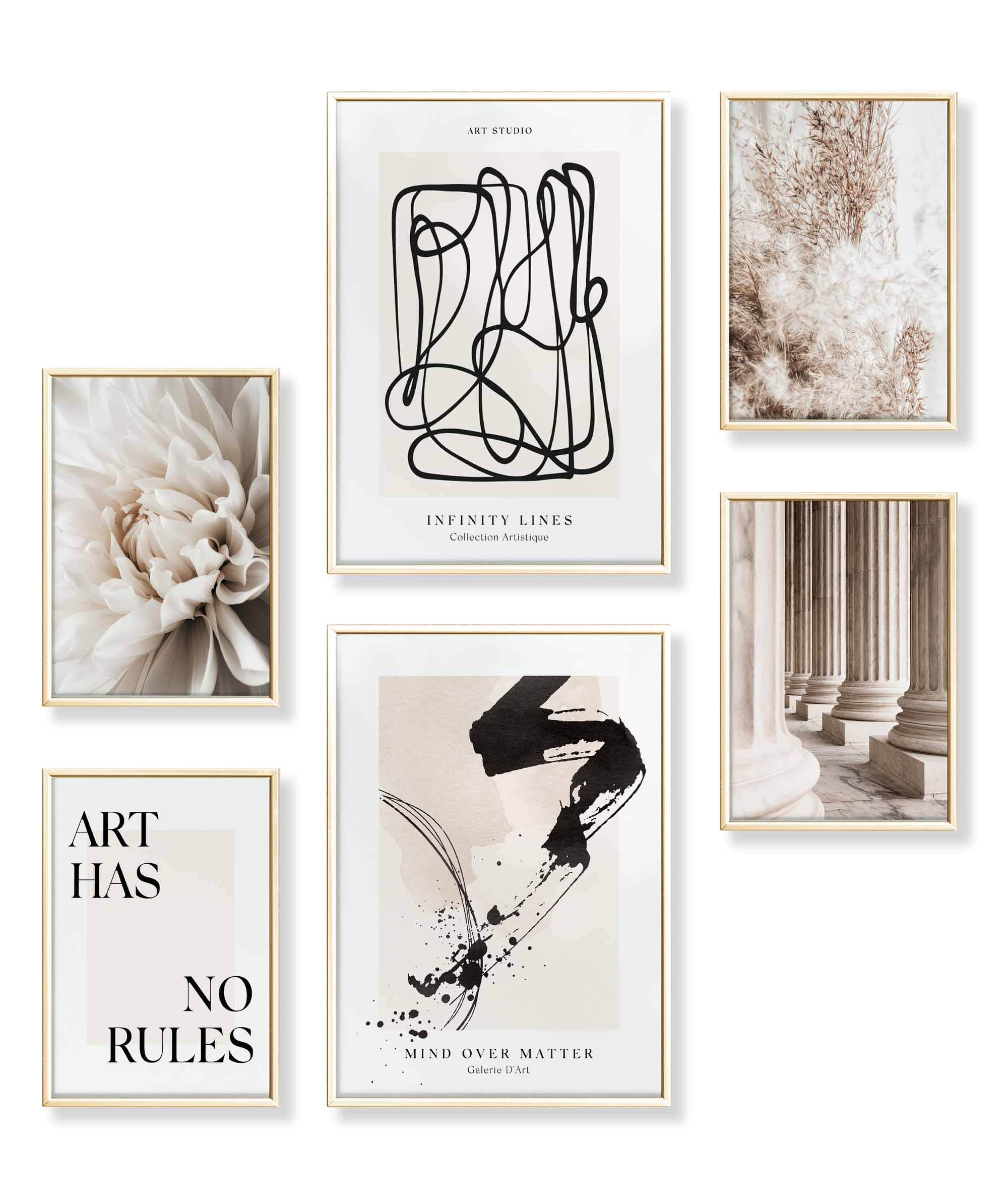 Art Beige Blumen