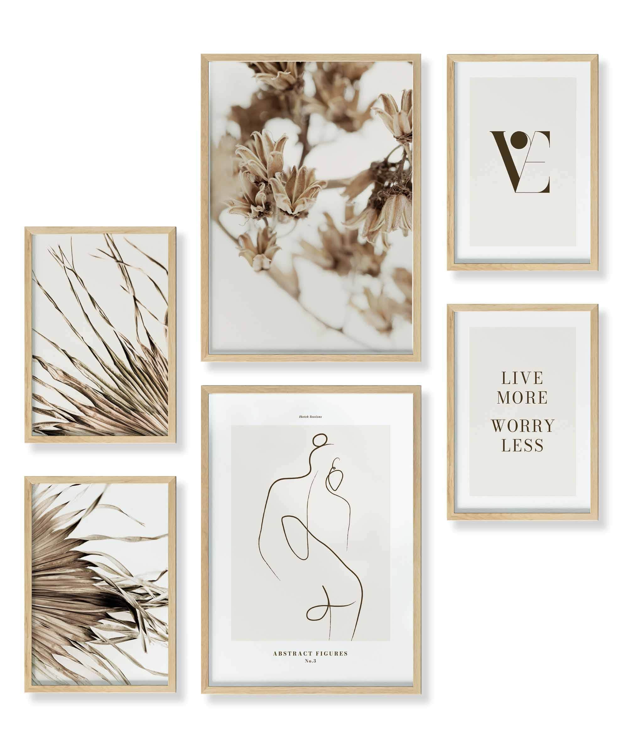 Abstrakt Beige Blume