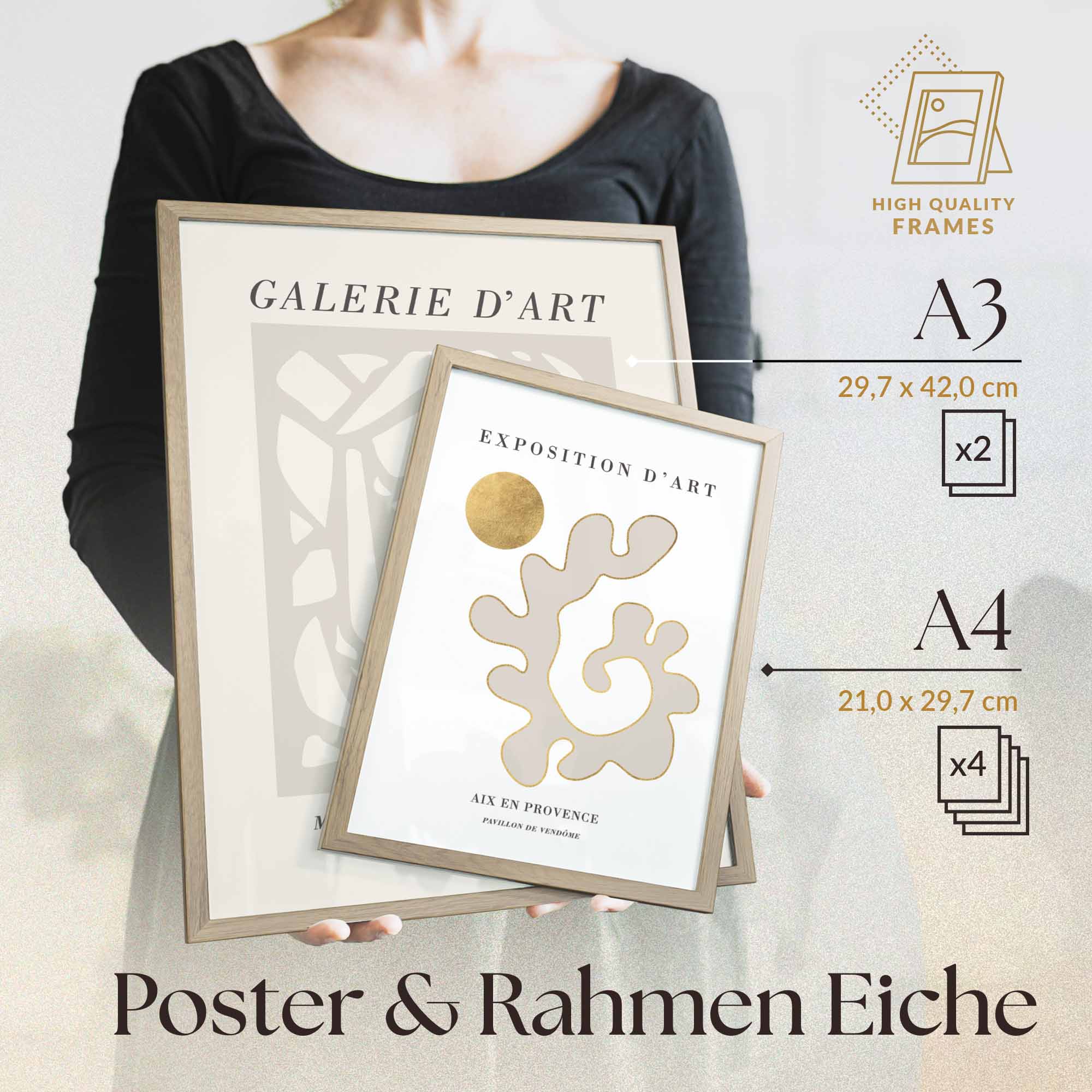Abstrakt Matisse Gold