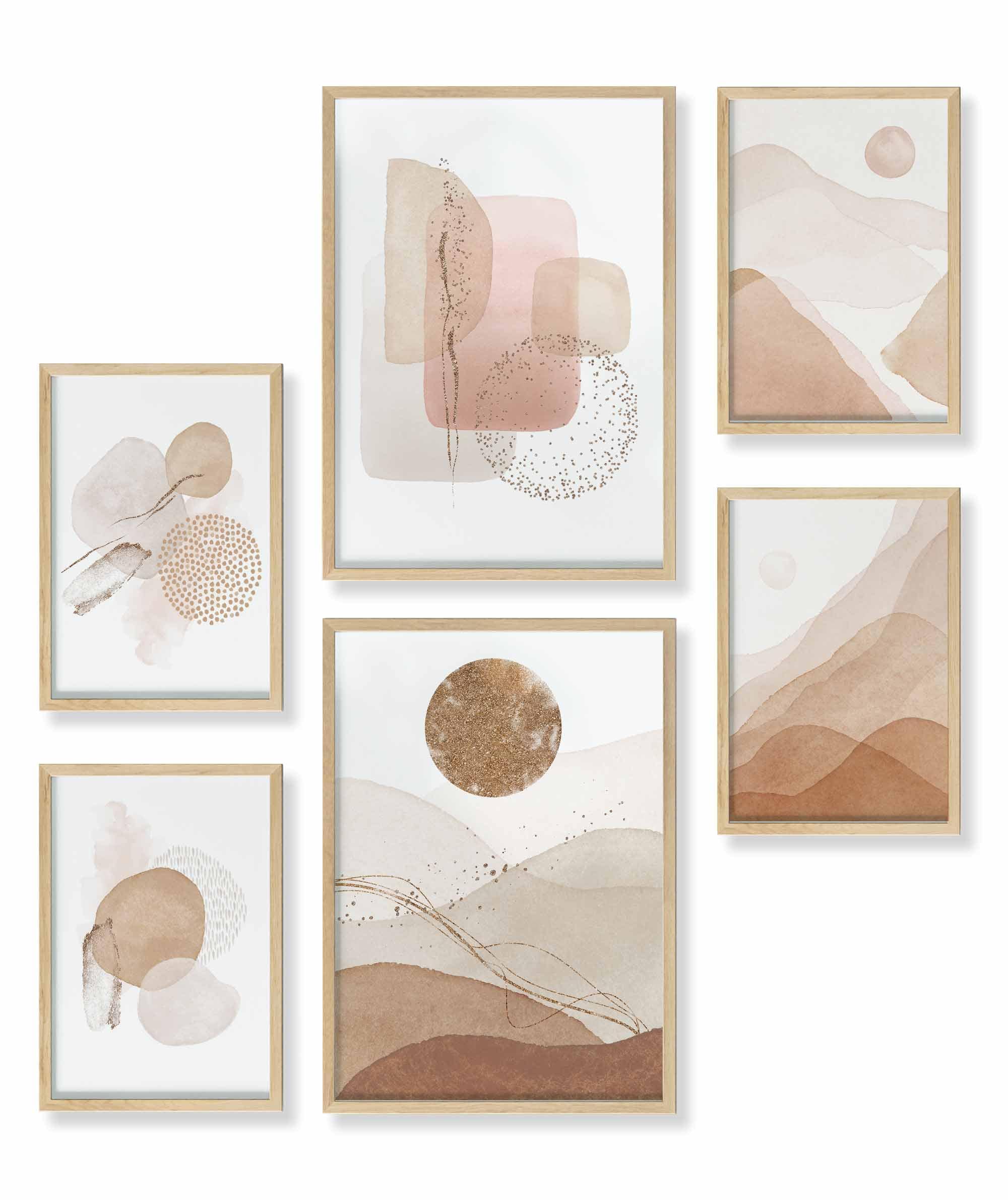 Abstrakt Aquarell Gold III