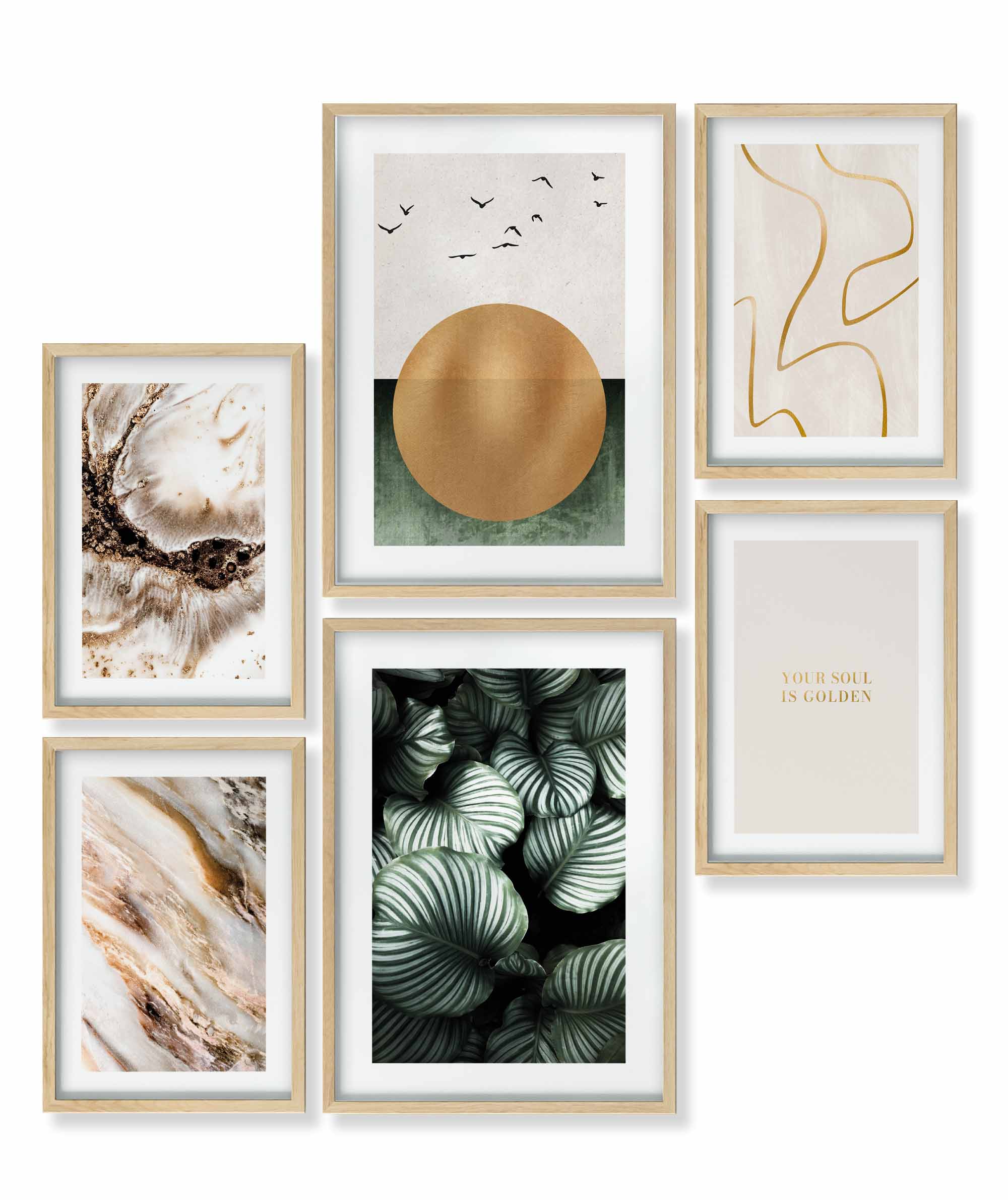 Abstrakt Gold Boho
