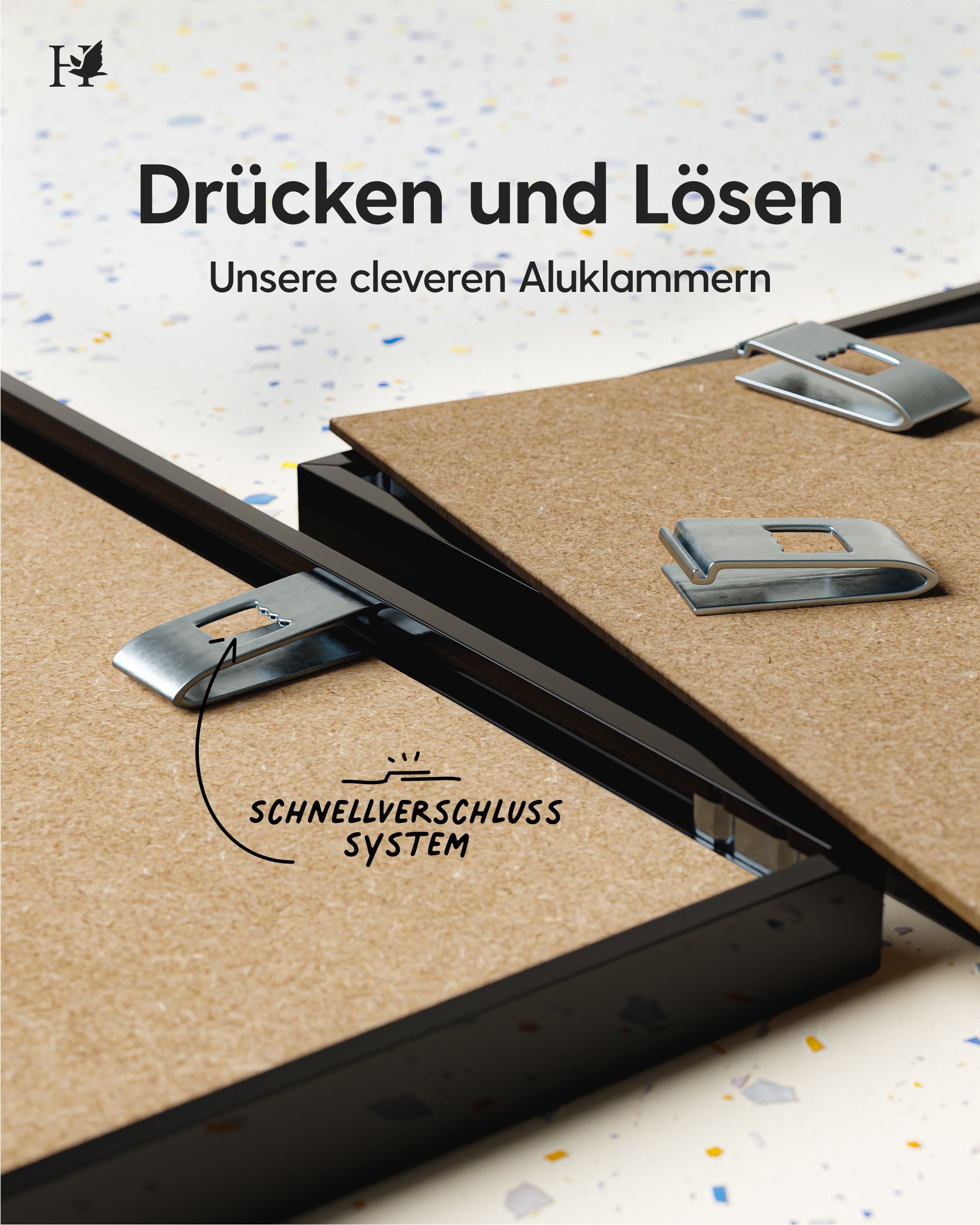 Bilderrahmen Alu Schwarz [Doppelpack 2 STK.]
