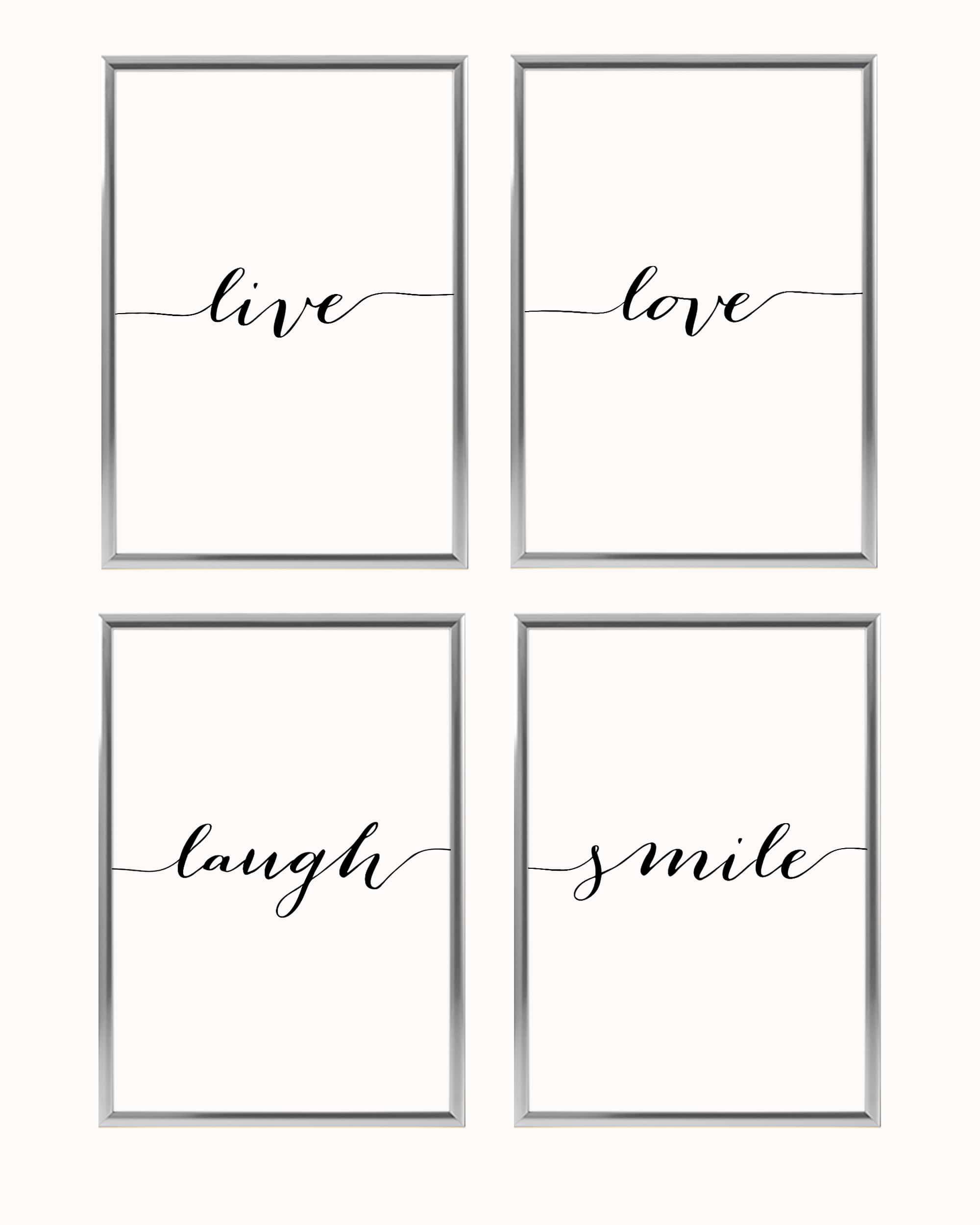 Live Love Laugh Poster Set – Heimlich Poster Sets