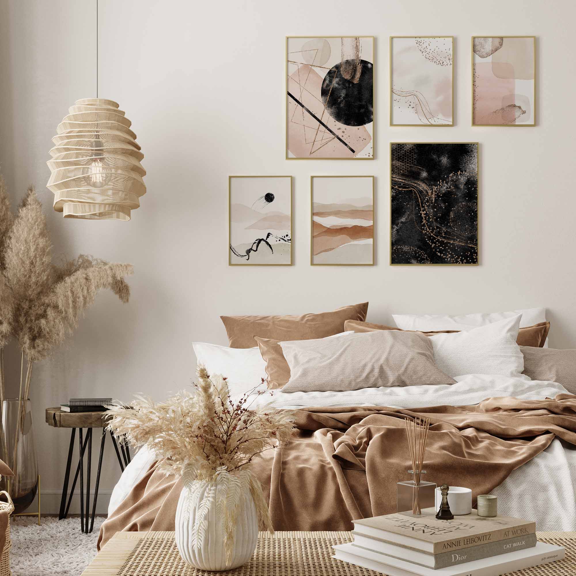 Abstrakt Aquarell Gold II