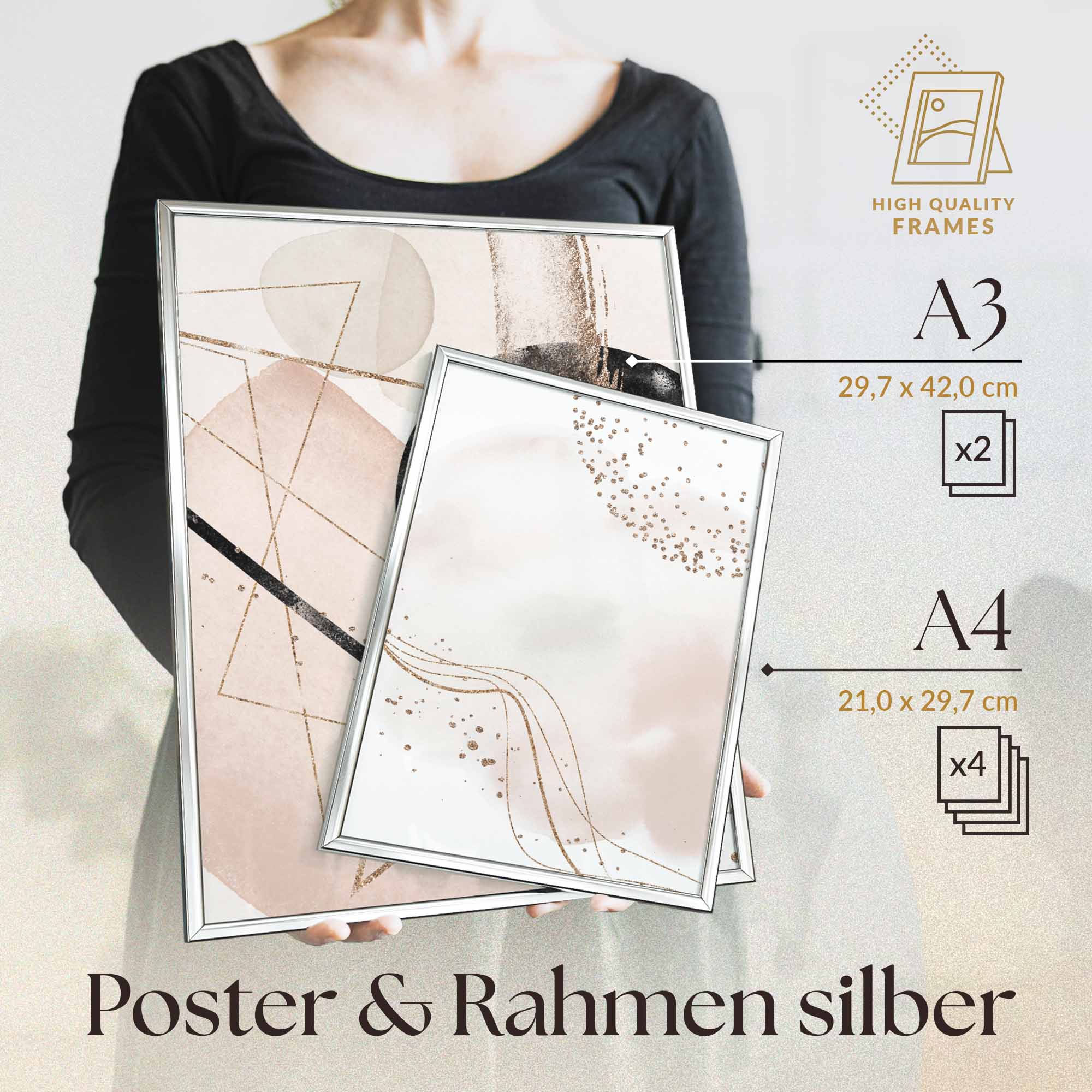 Abstrakt Aquarell Gold II