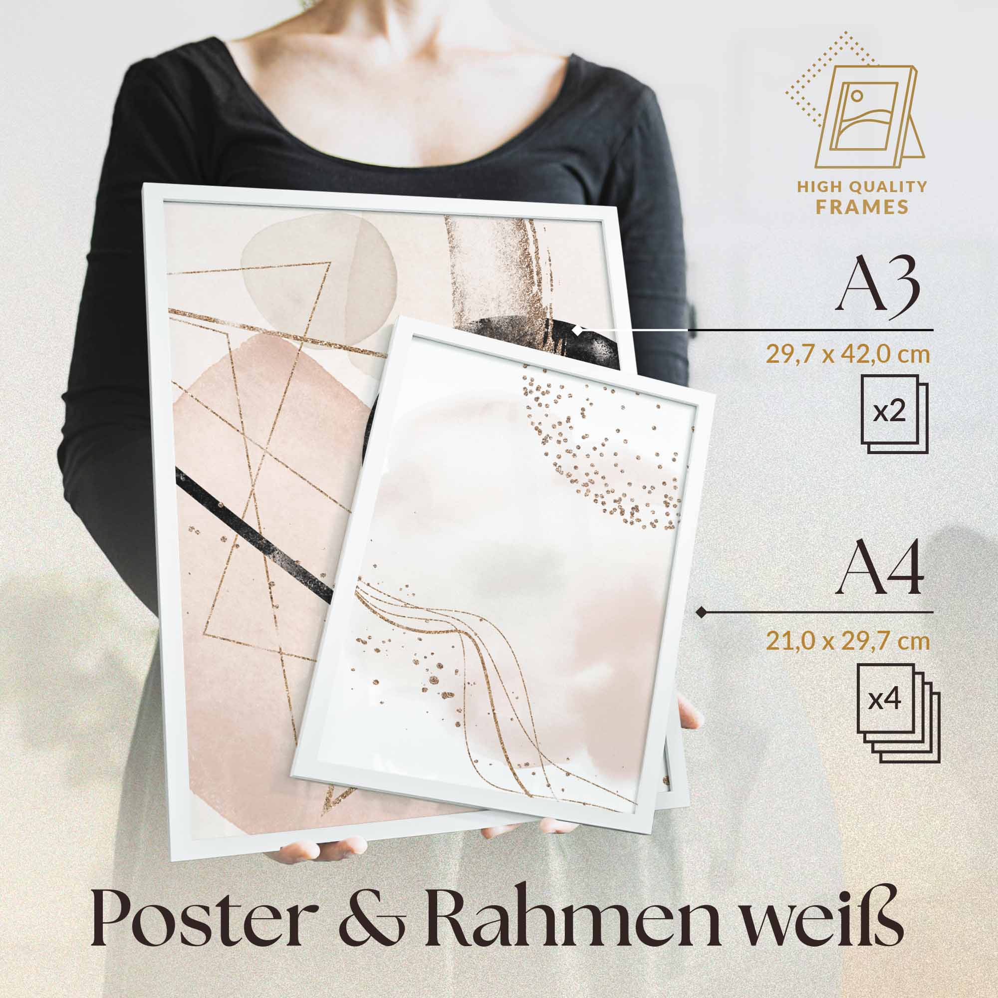 Abstrakt Aquarell Gold II