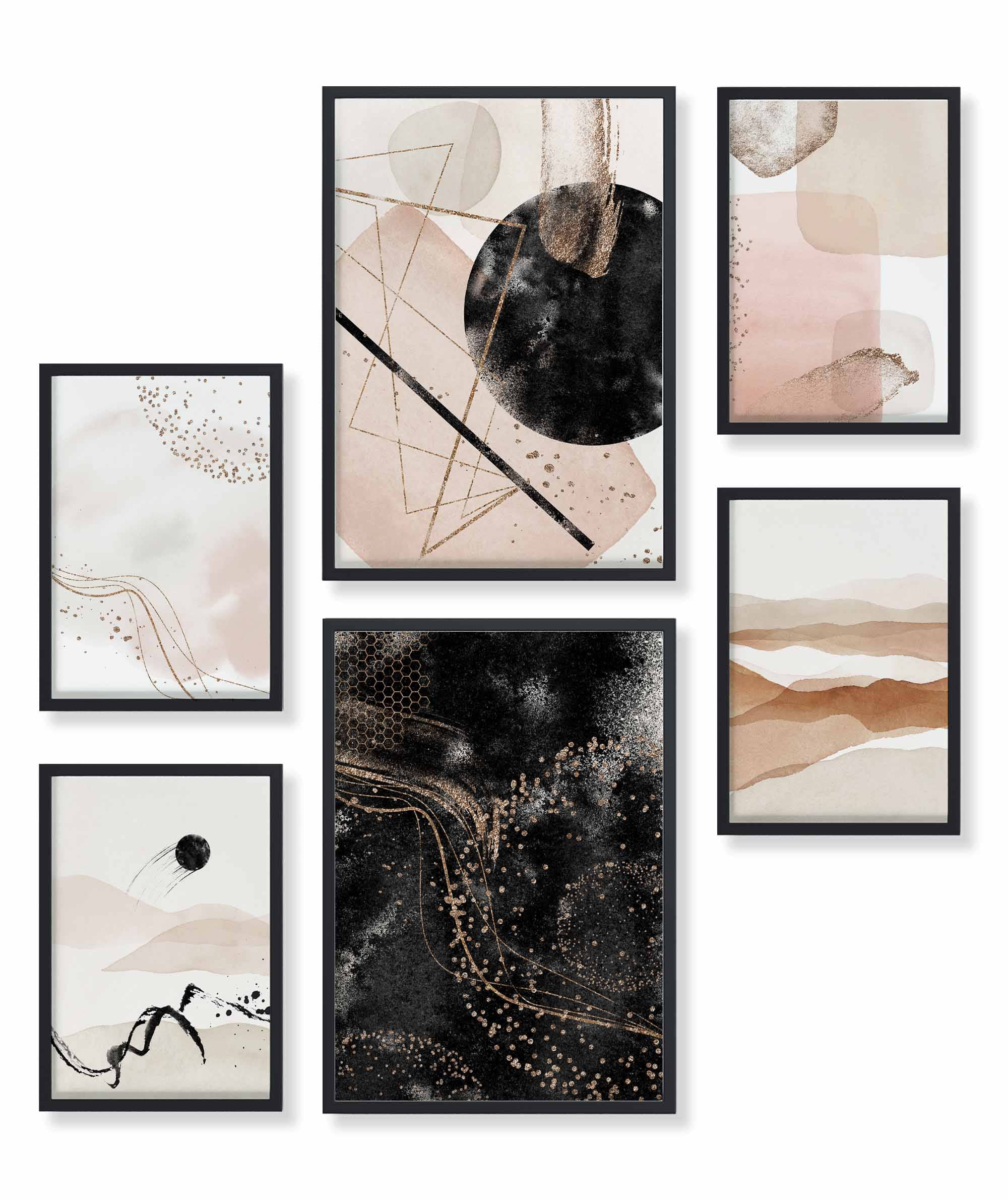Abstrakt Aquarell Gold II