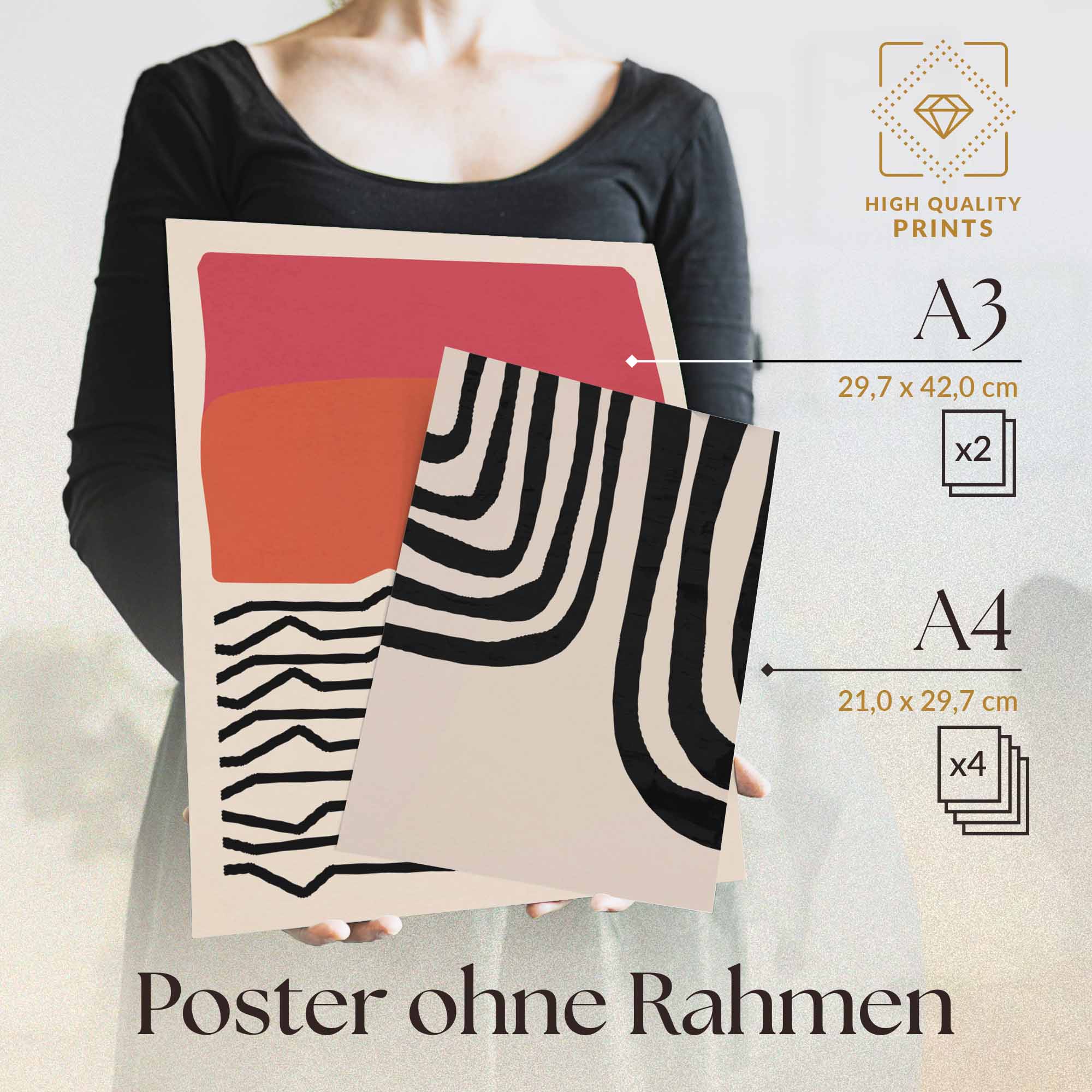 Abstrakt Blau Bunt