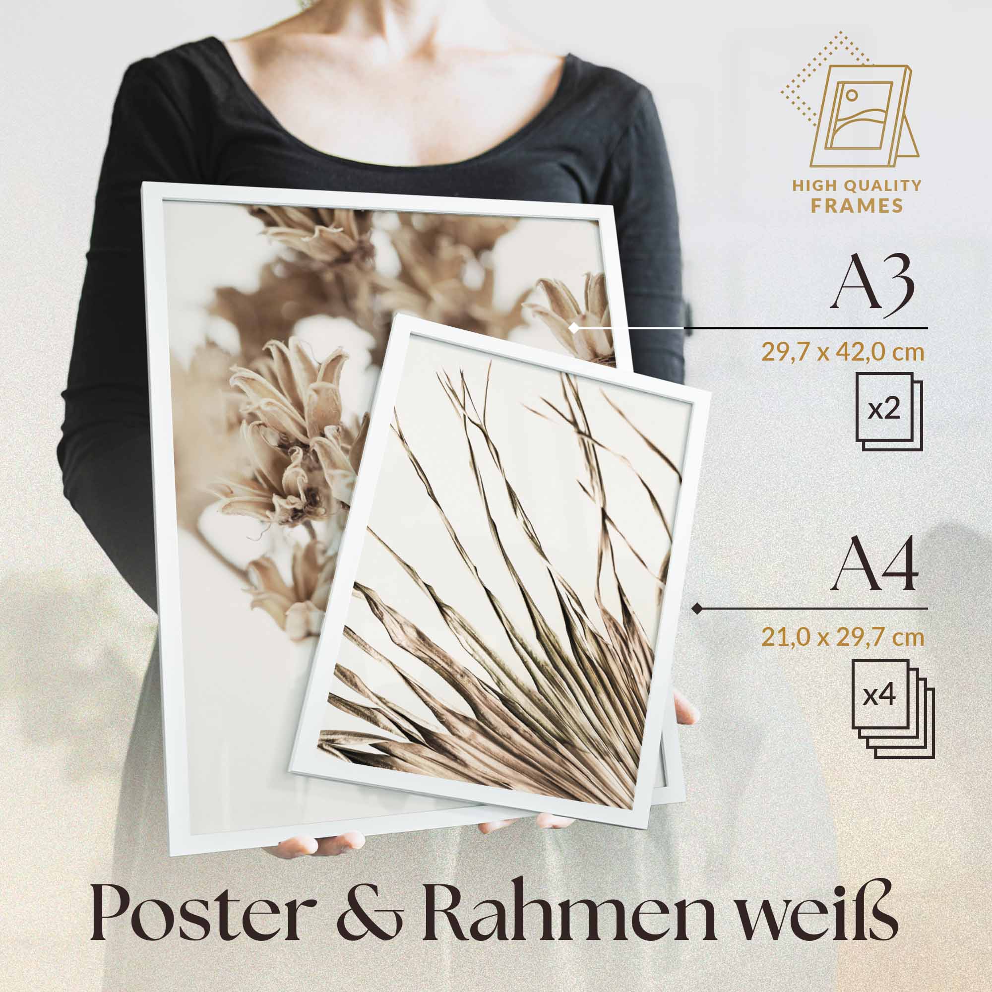 Abstrakt Beige Blume