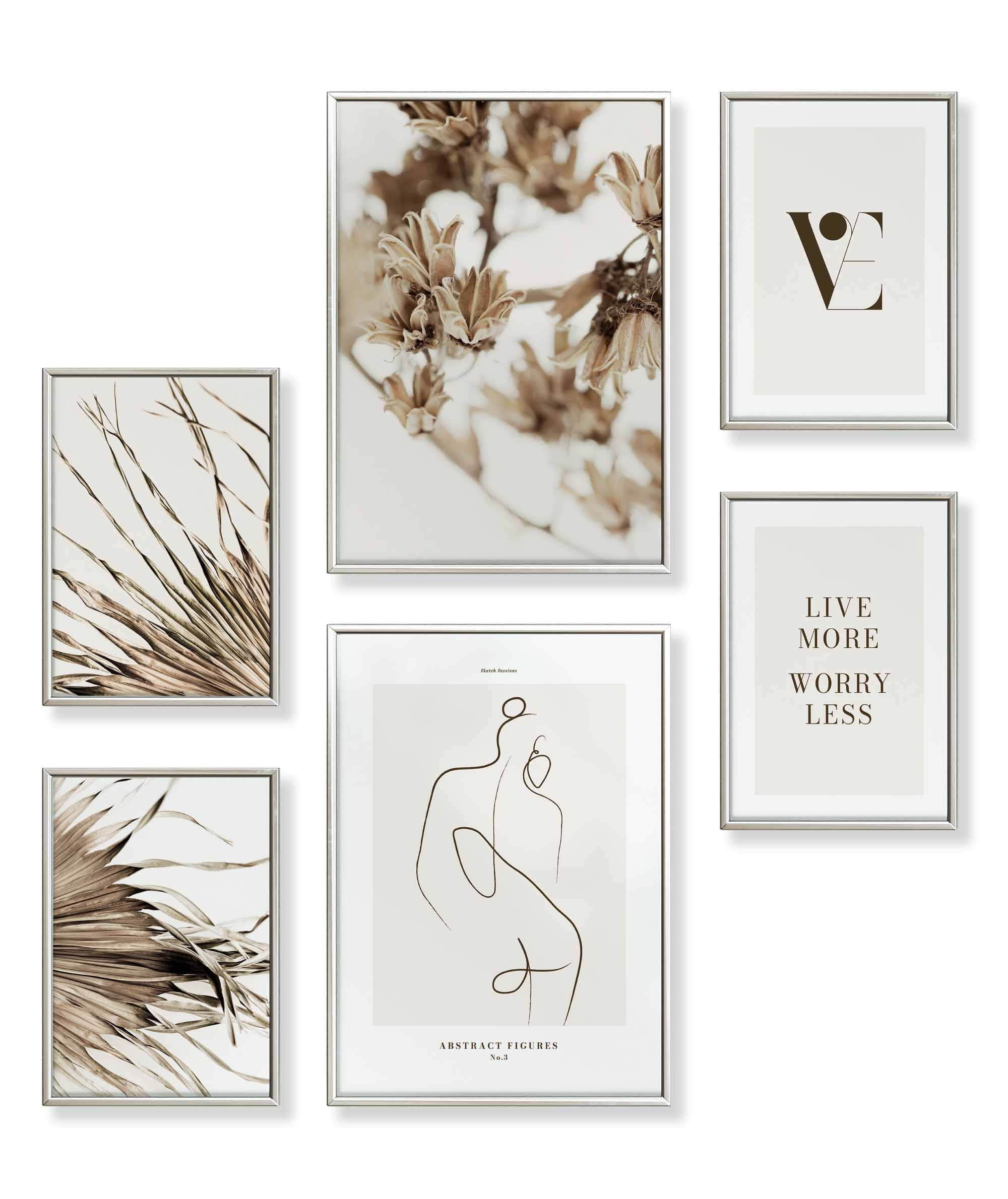 Abstrakt Beige Blume
